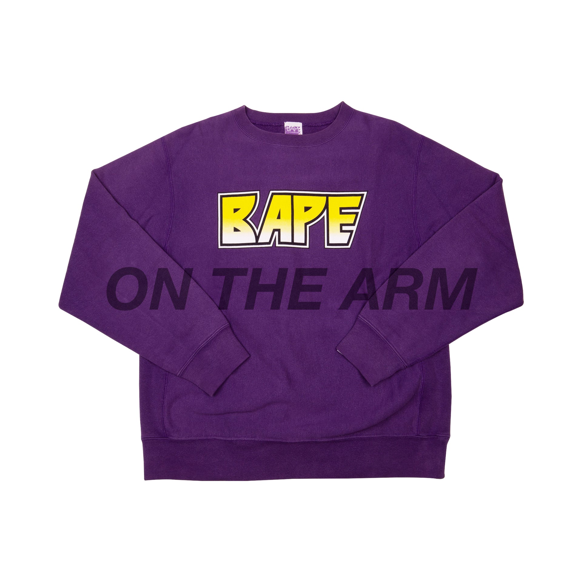 Bape Purple KISS Logo Crew