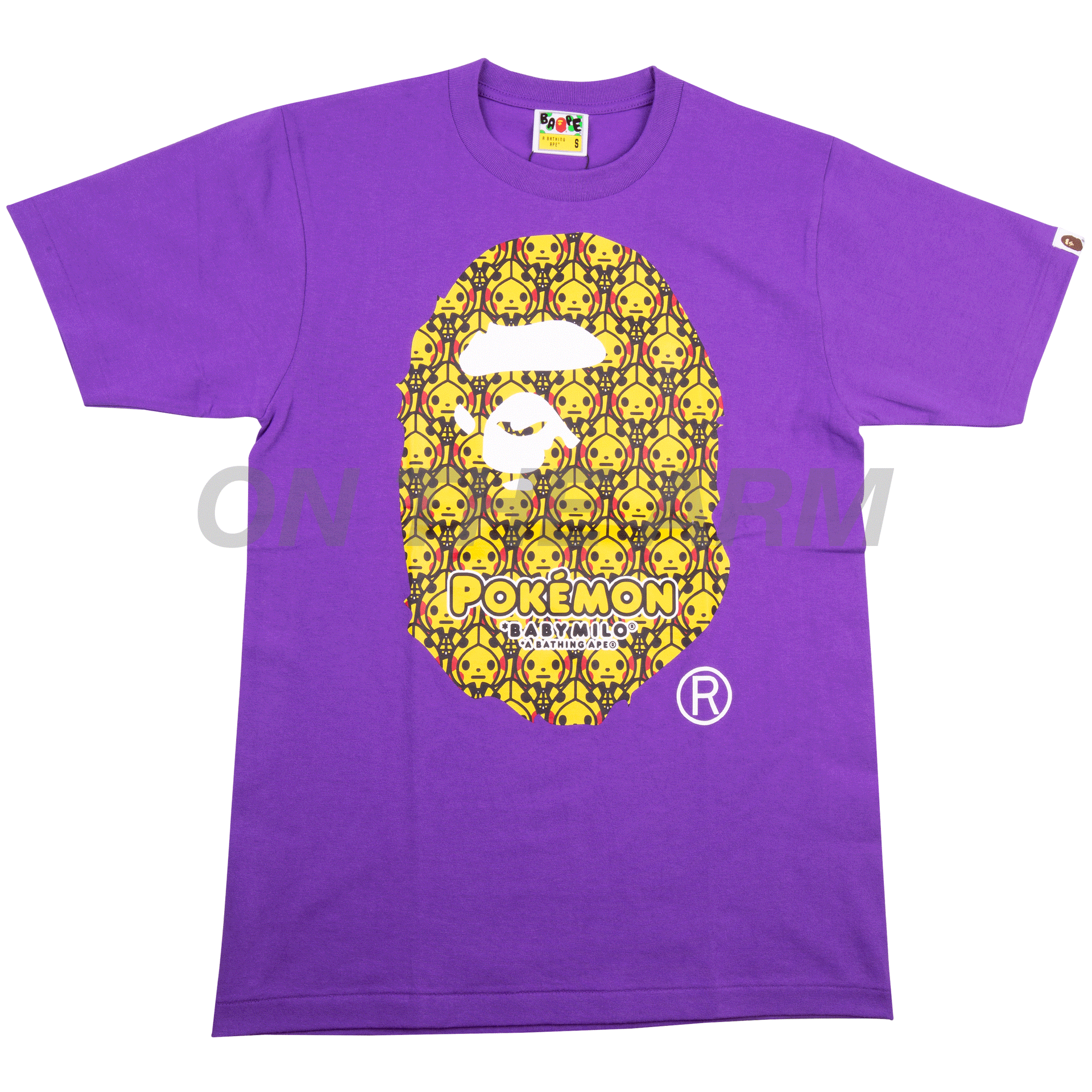 Bape Purple Pokemon Big Ape Head Tee