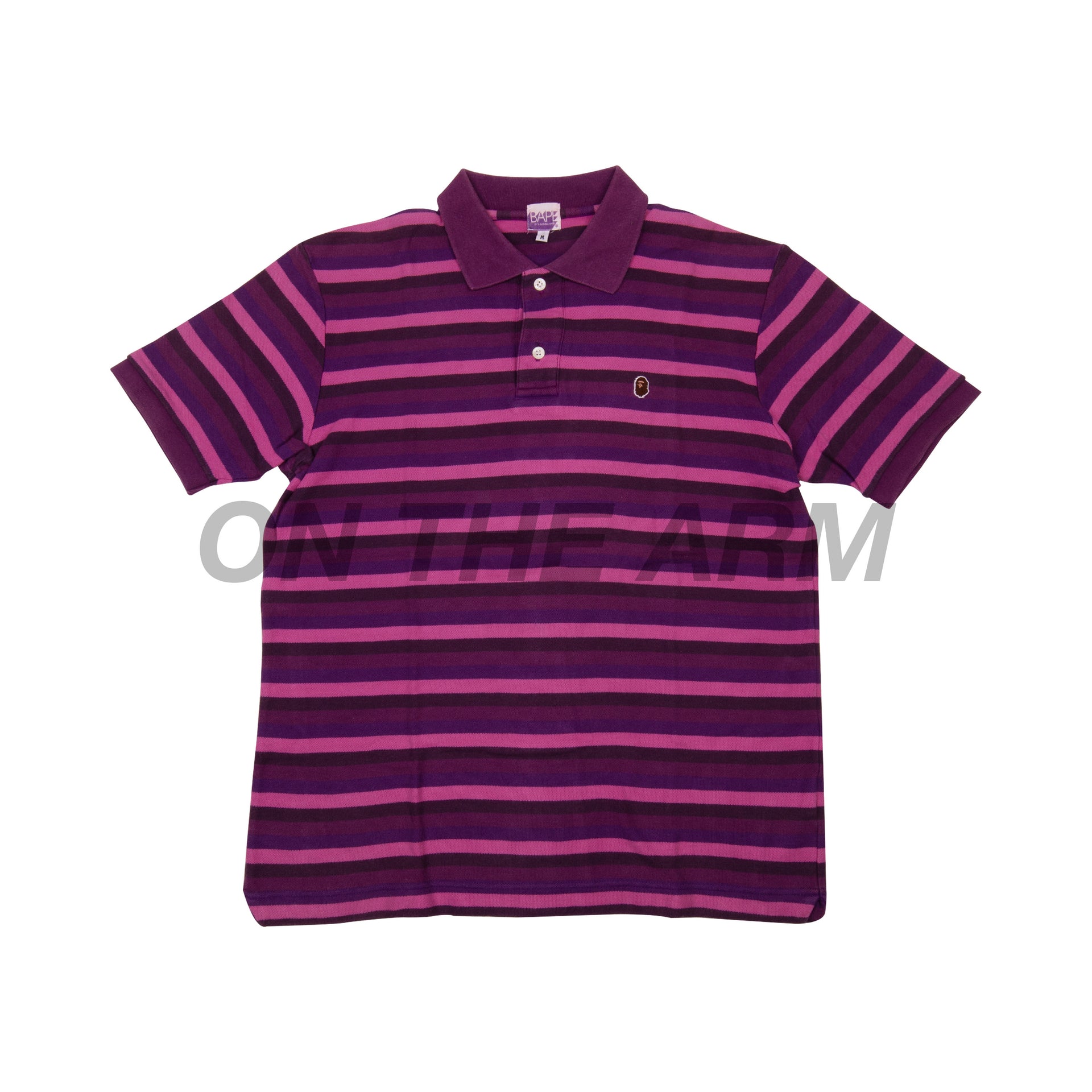 Bape Purple Striped Polo