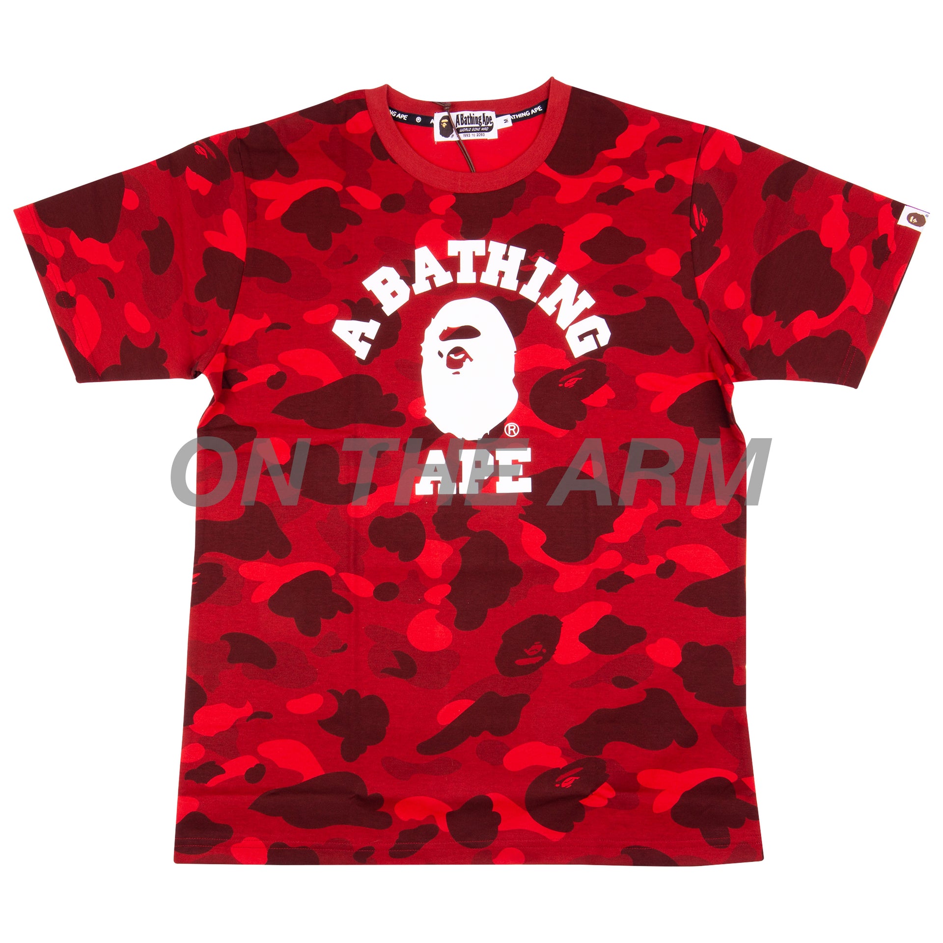 Bape Red Camo College Tee