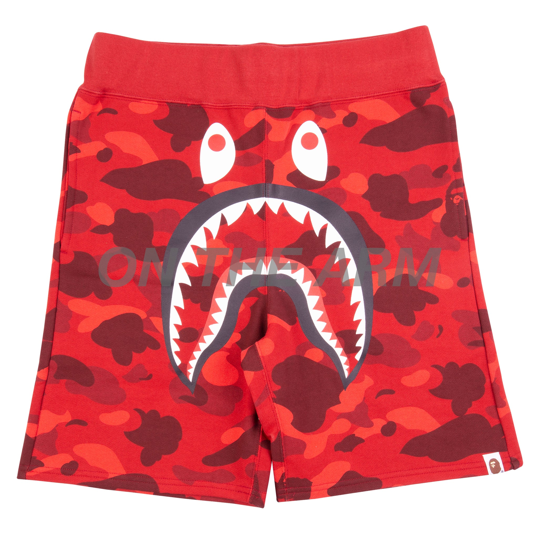 Bape Red Camo Shark Shorts