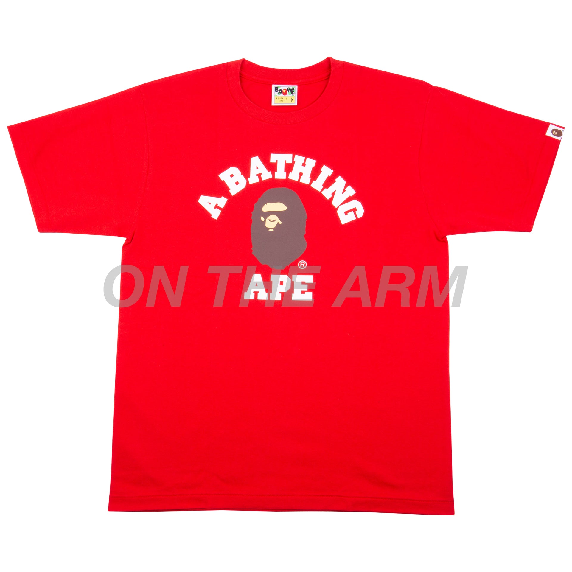 Bape Red College Logo Tee