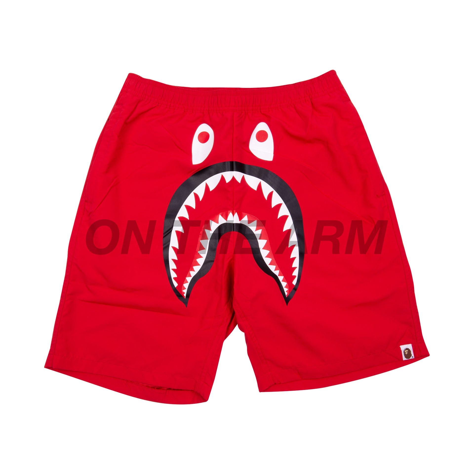 Bape Red Shark Water Shorts