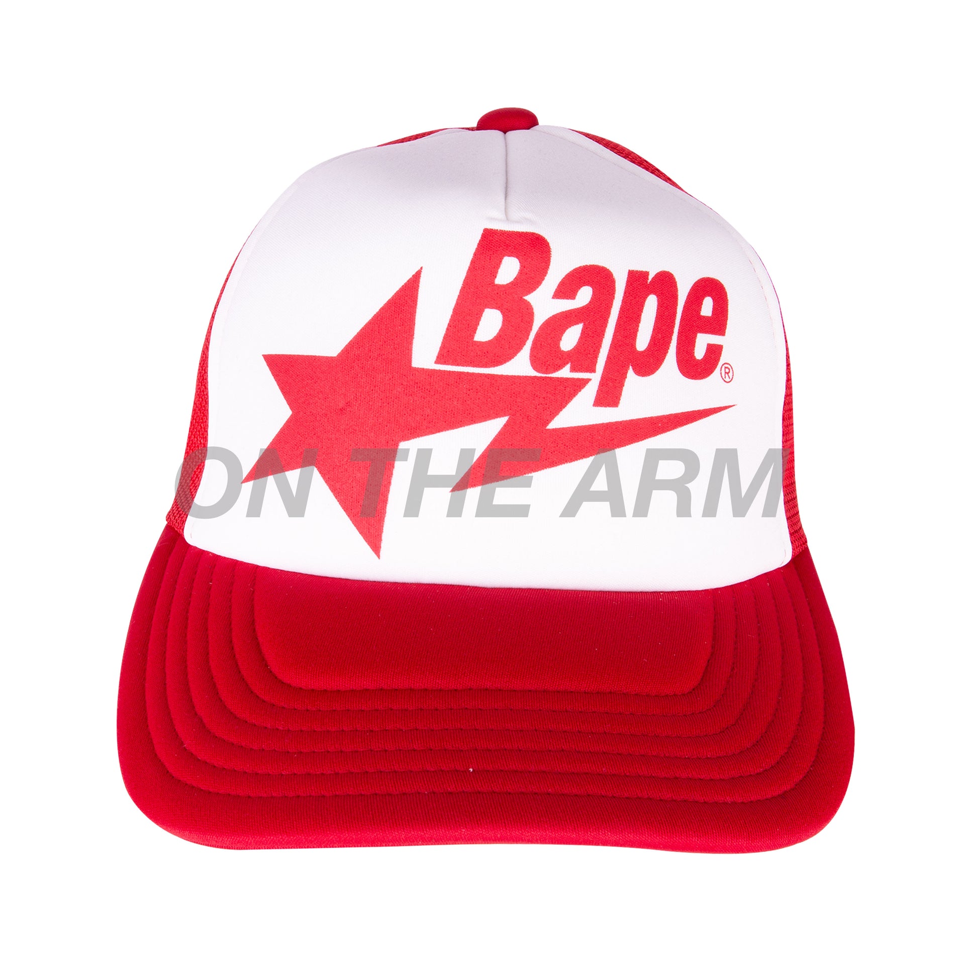 Bape Red Sta Trucker Hat