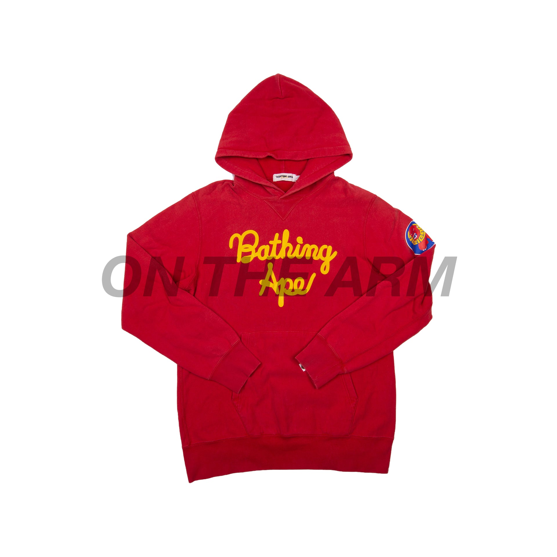 Bape Red Wrangler Logo Hoodie