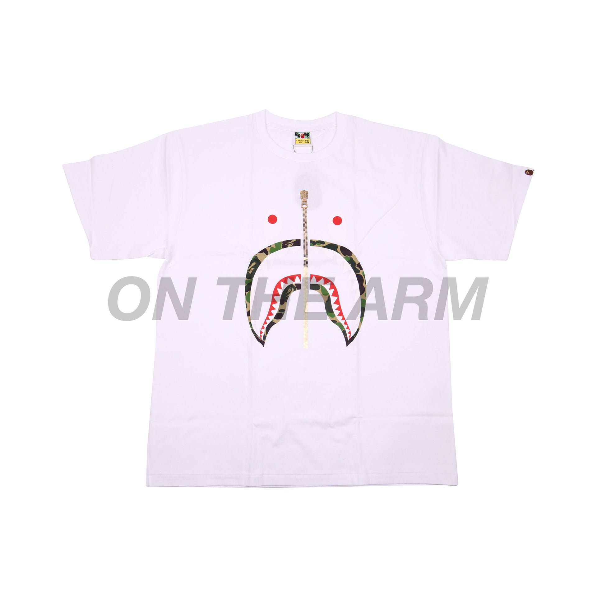 Bape White ABC Camo Shark Tee