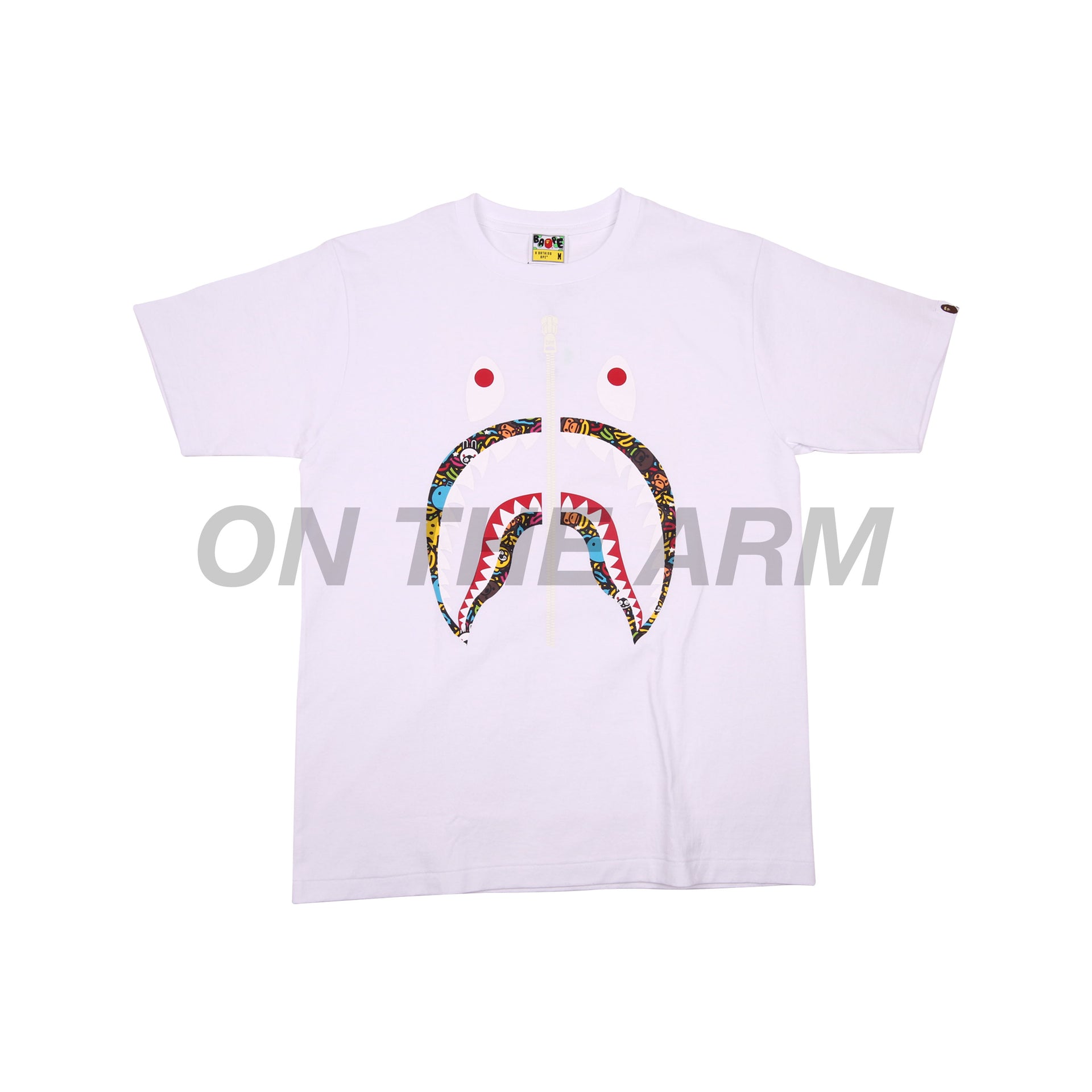 Bape White Banana Pool Shark Tee