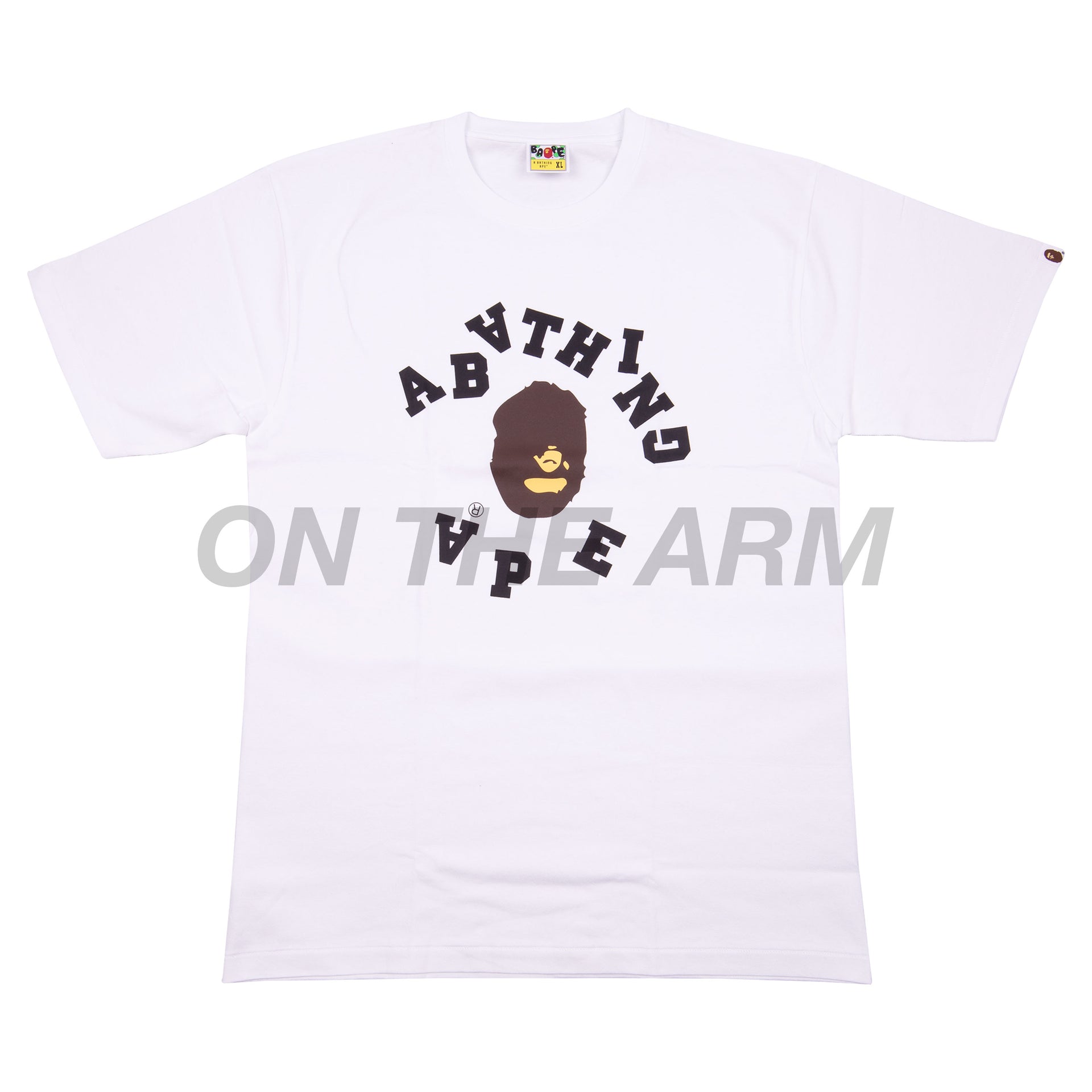 Bape White Broken College Logo Tee