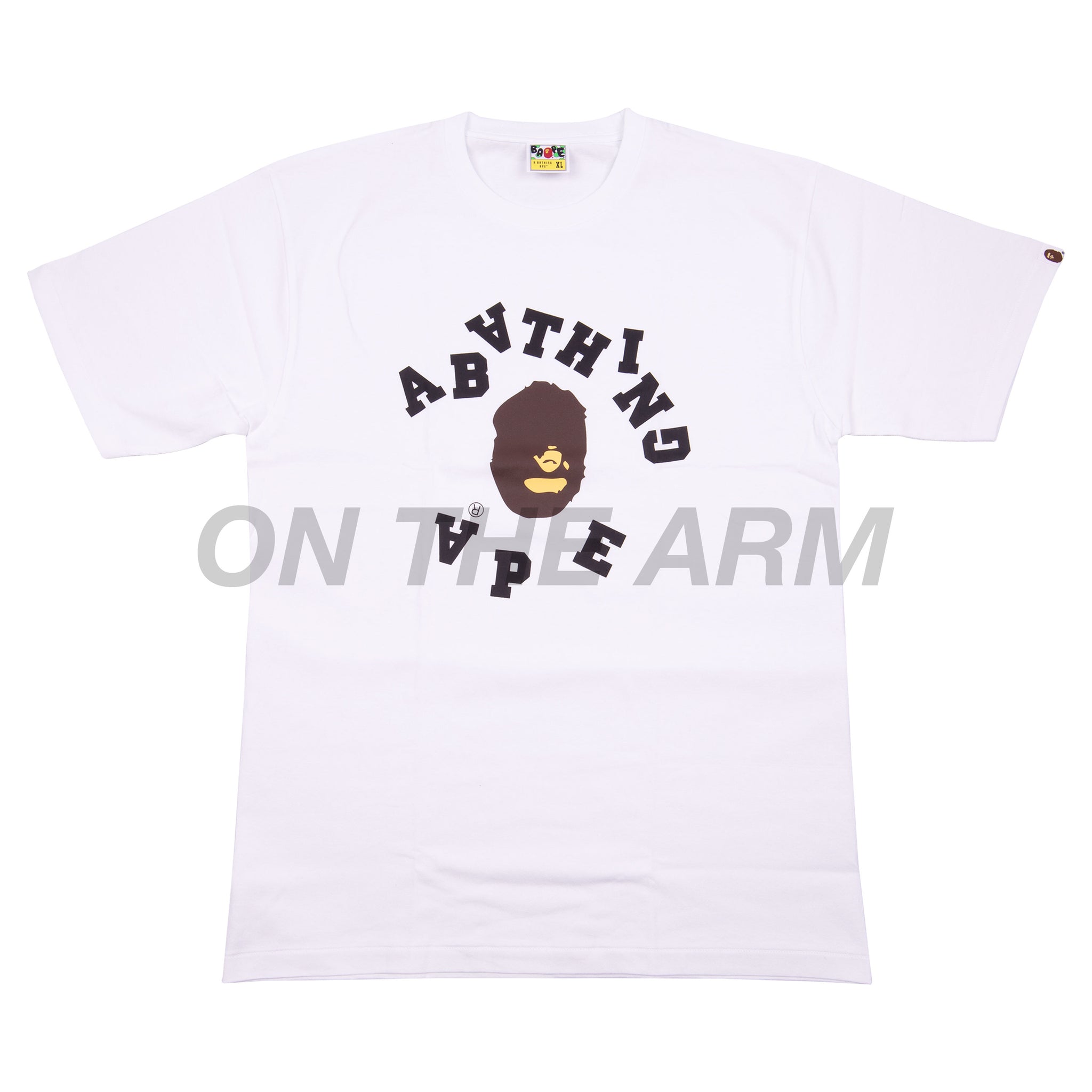 Bape White Broken College Logo Tee