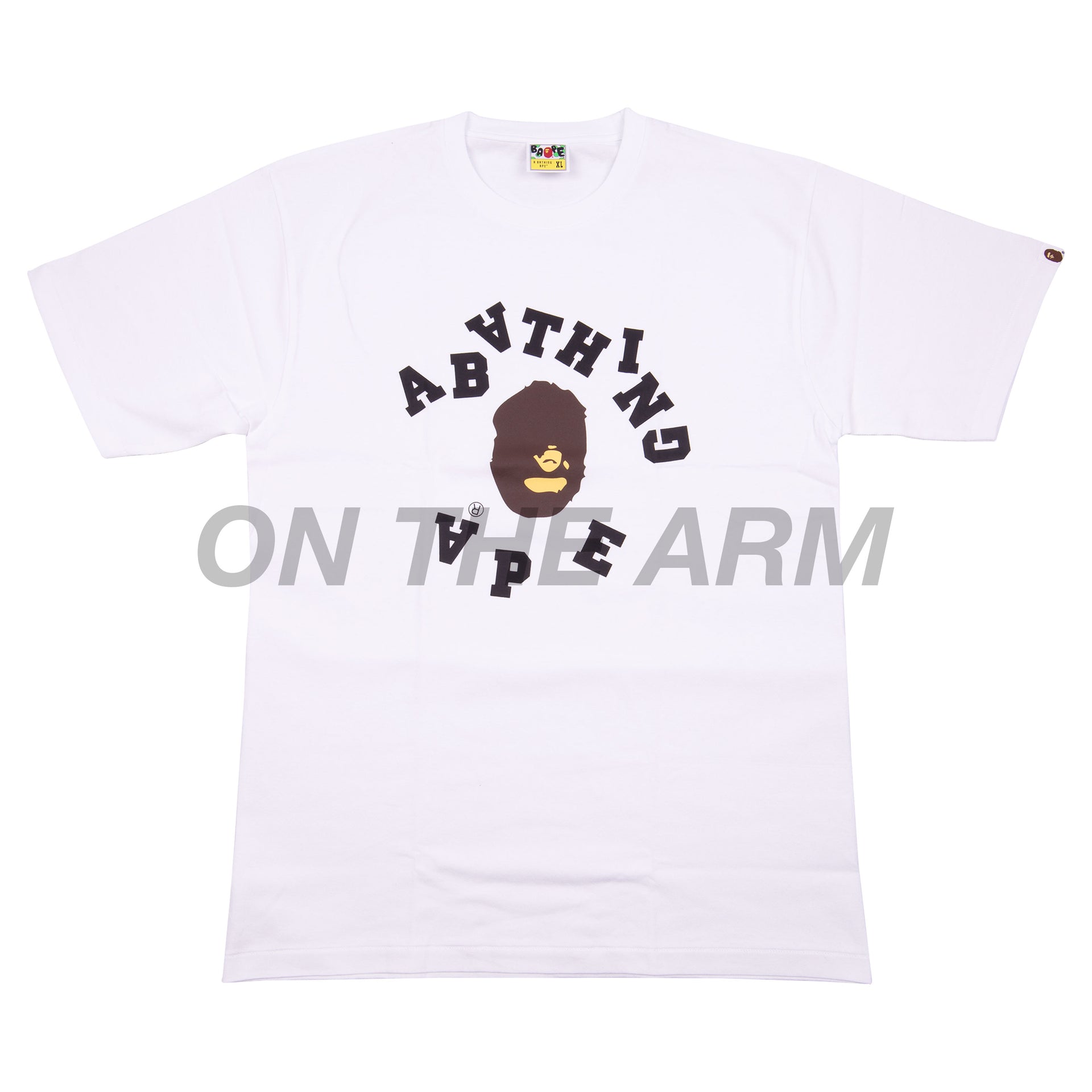 Bape White Broken College Logo Tee