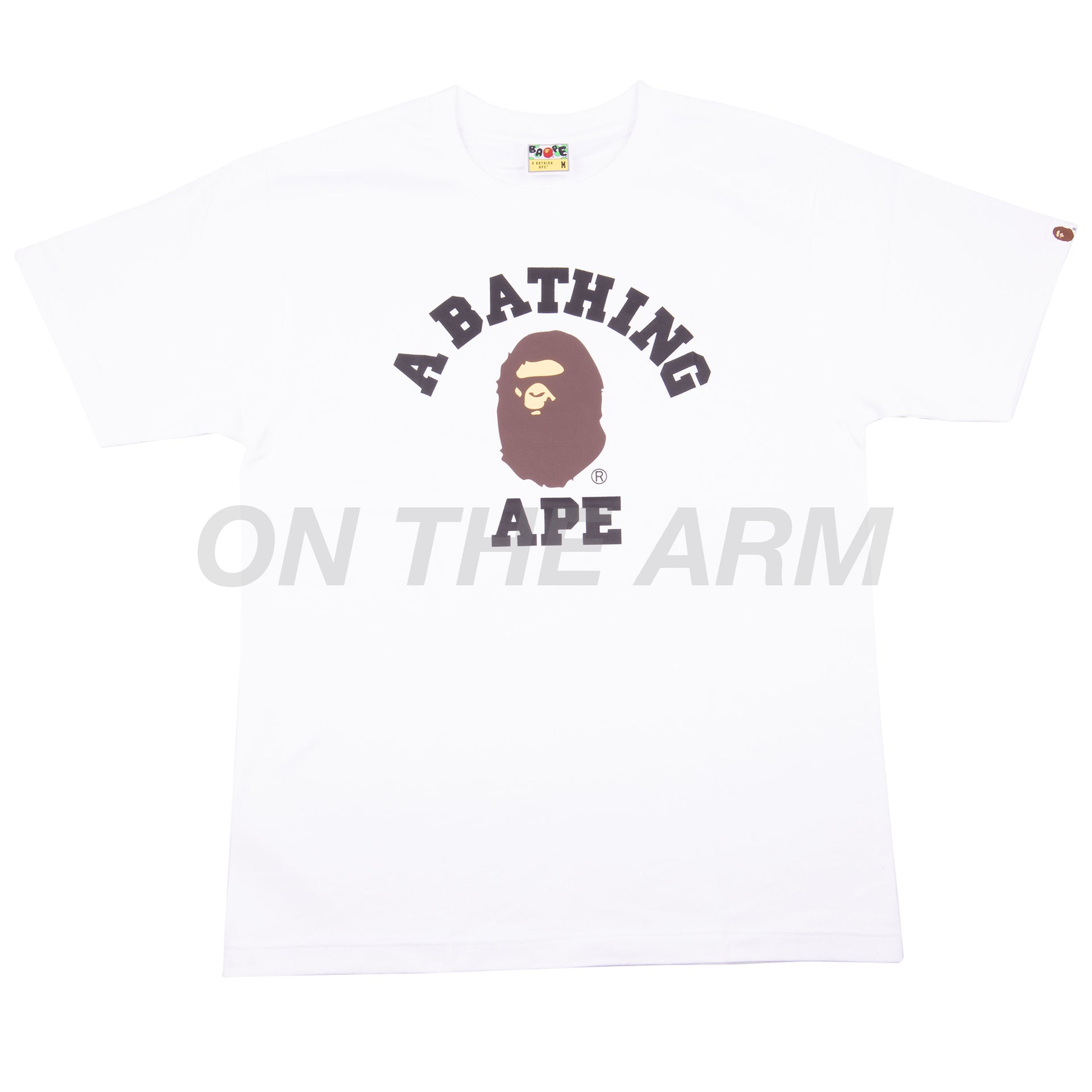Bape White College Logo Tee