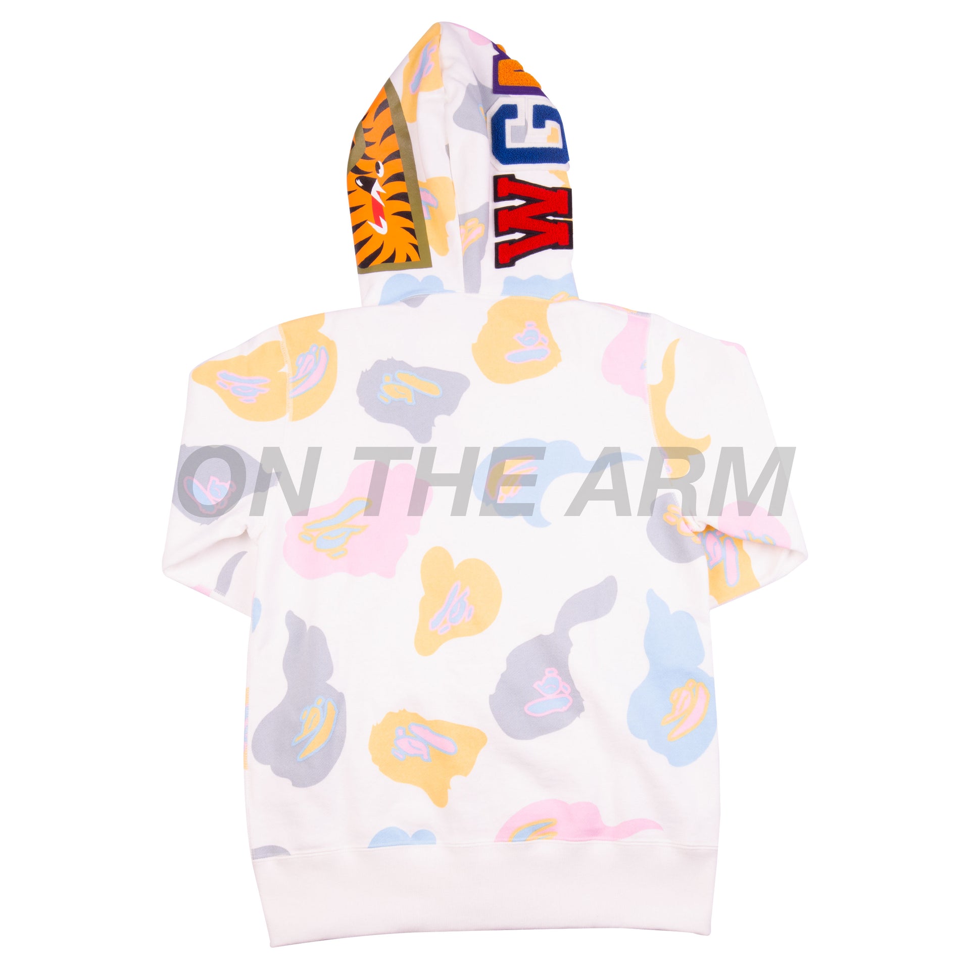 Bape White Def Camo Shark Full Zip