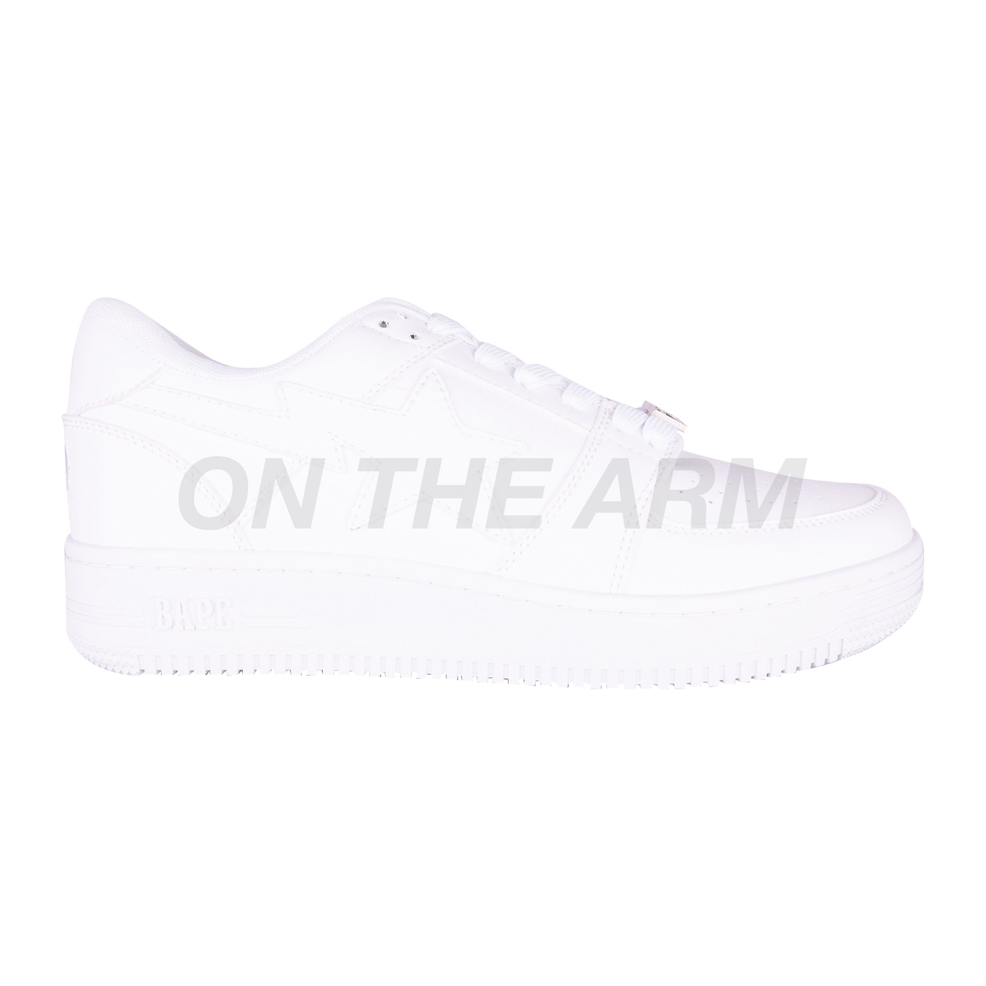 Bape White Leather Bapesta