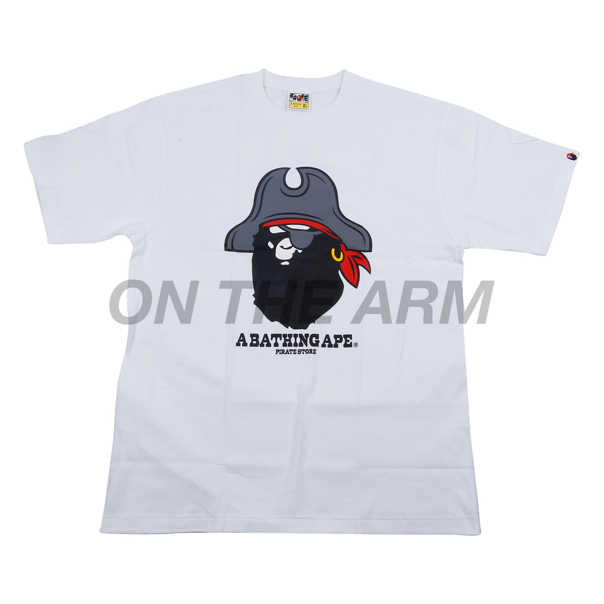 Bape White Pirate Ape Head Tee
