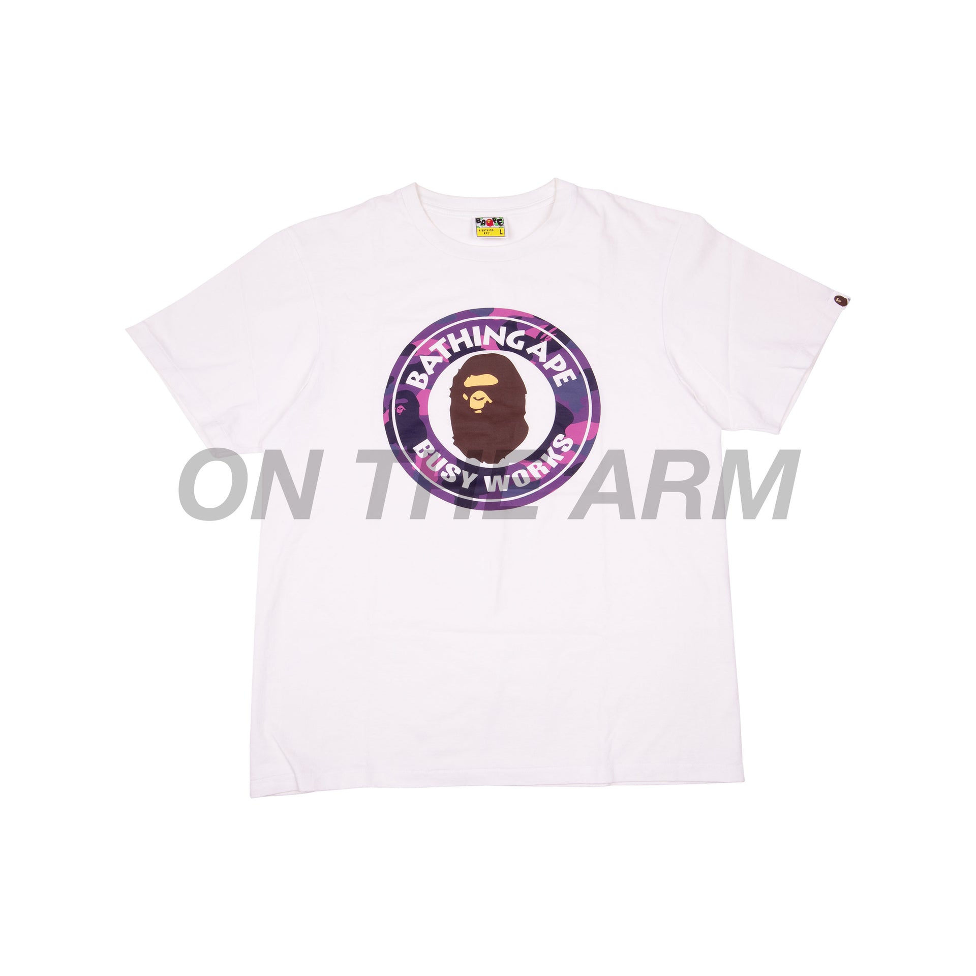 Bape White/Purple Camo Busy Works Tee