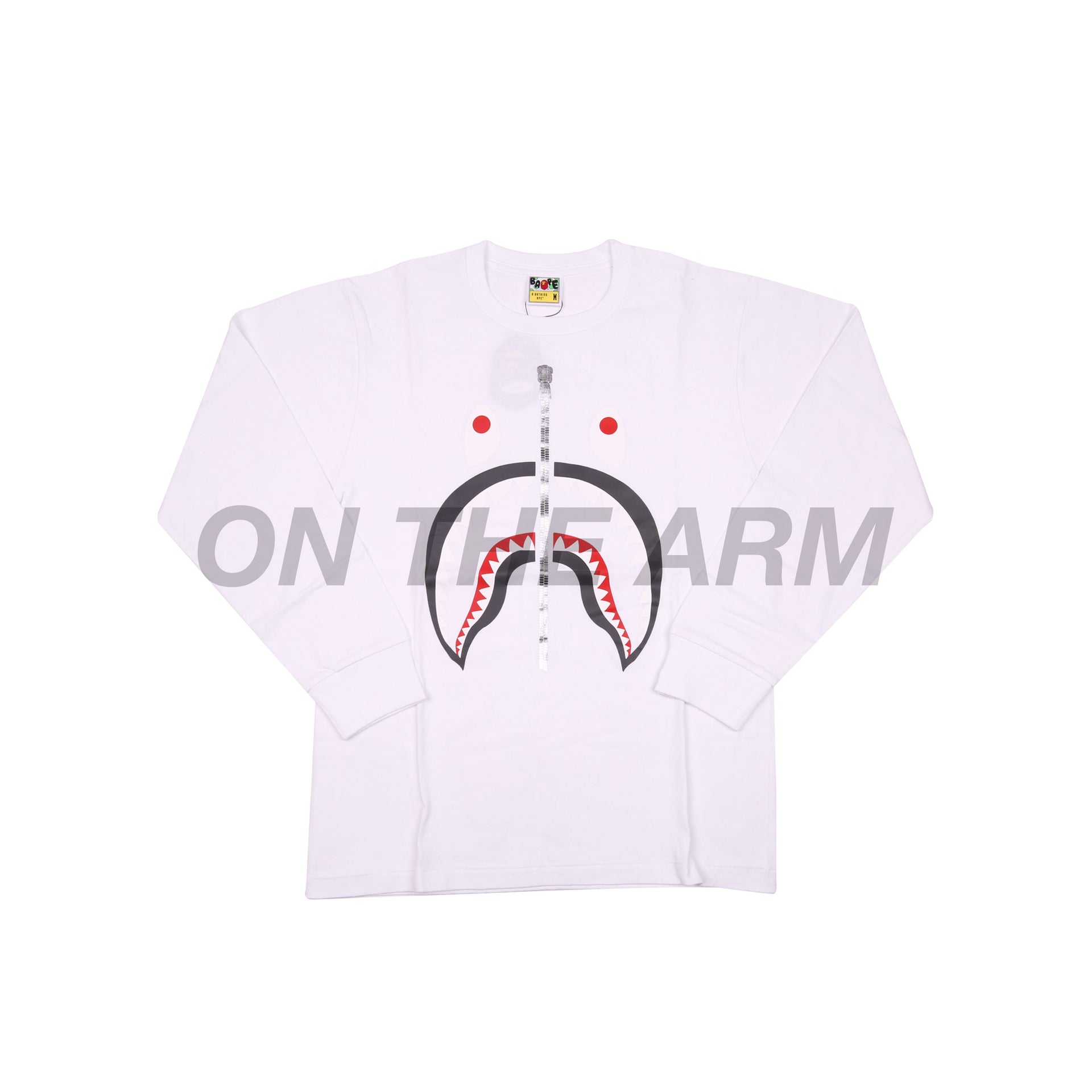 Bape White Shark L/S