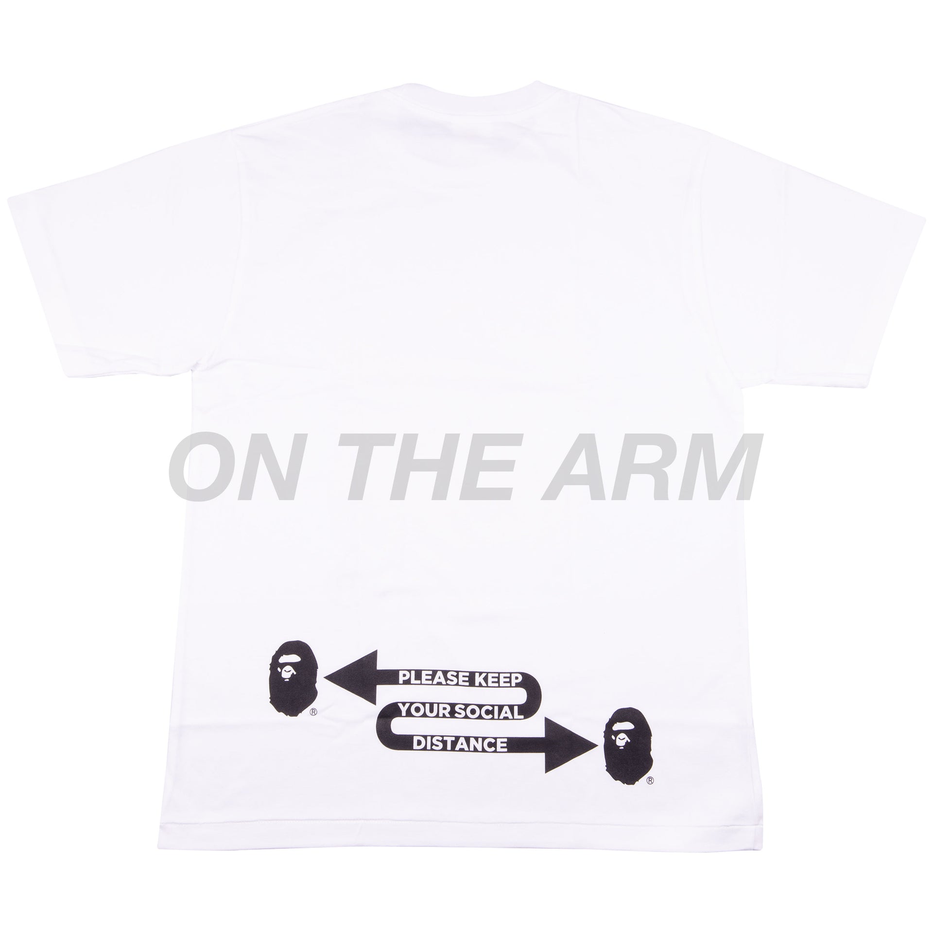 Bape White Social Distancing Big Ape Head Tee