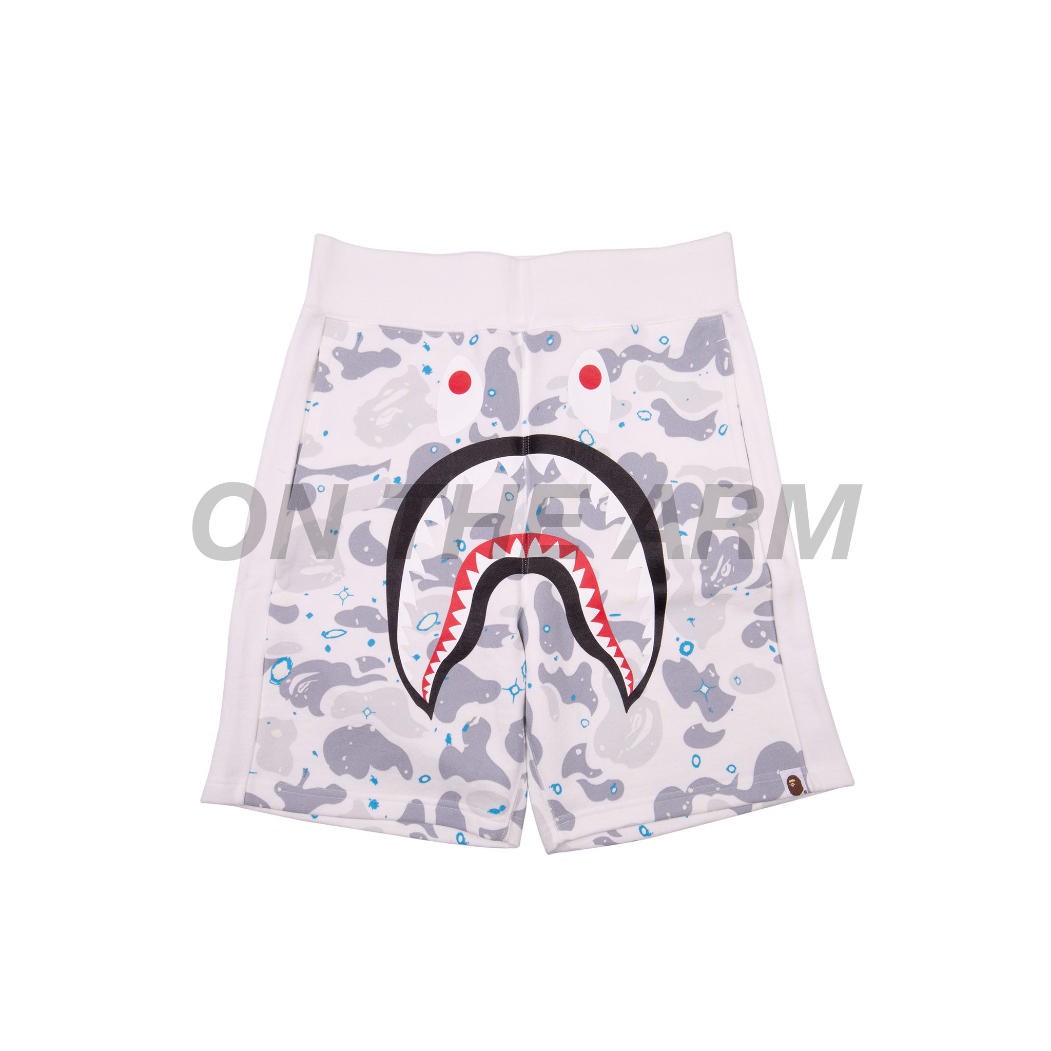 Bape White Space Camo Shark Shorts