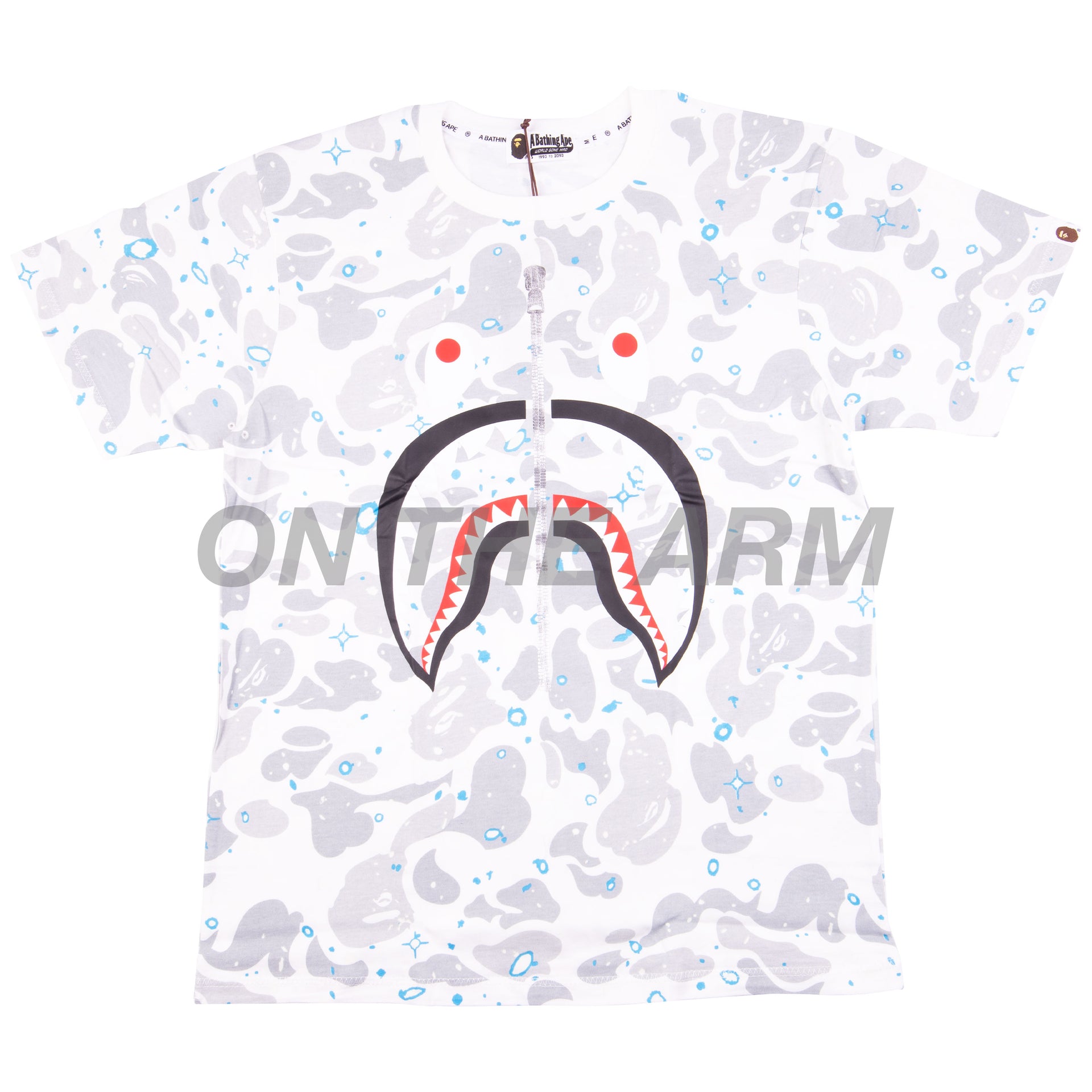 Bape White Space Camo Shark Tee
