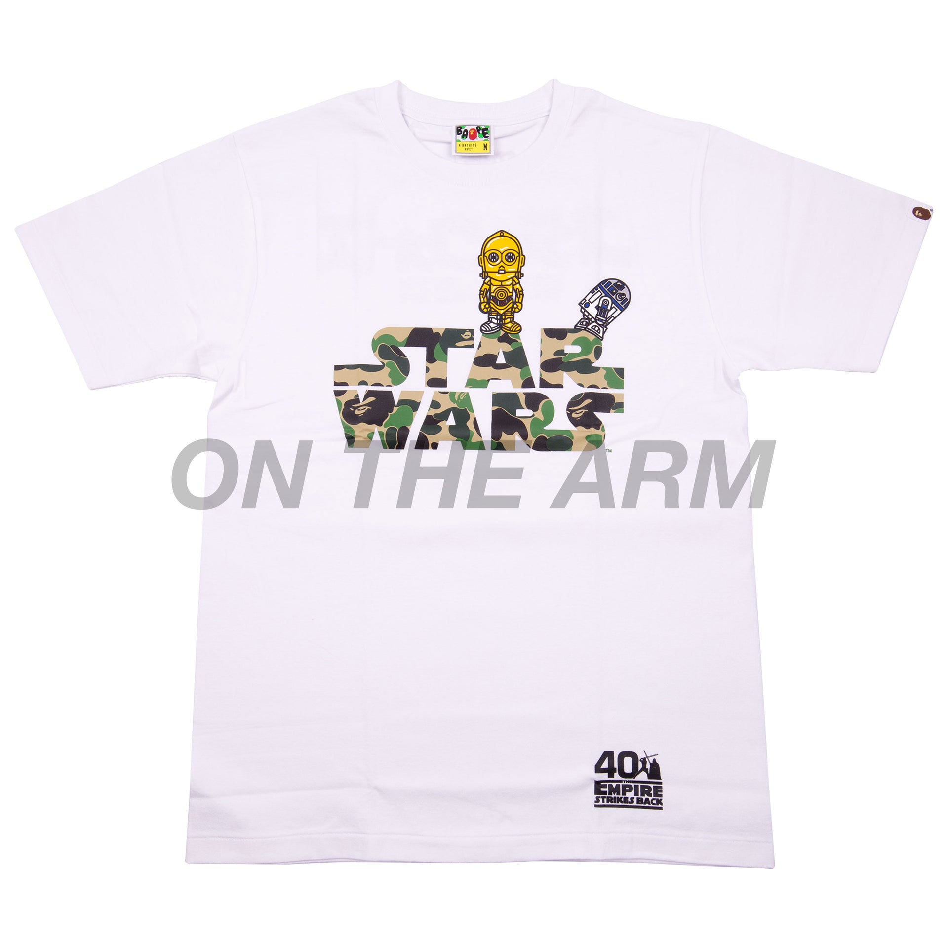 Bape White Star Wars R2D2 & C3PO Tee