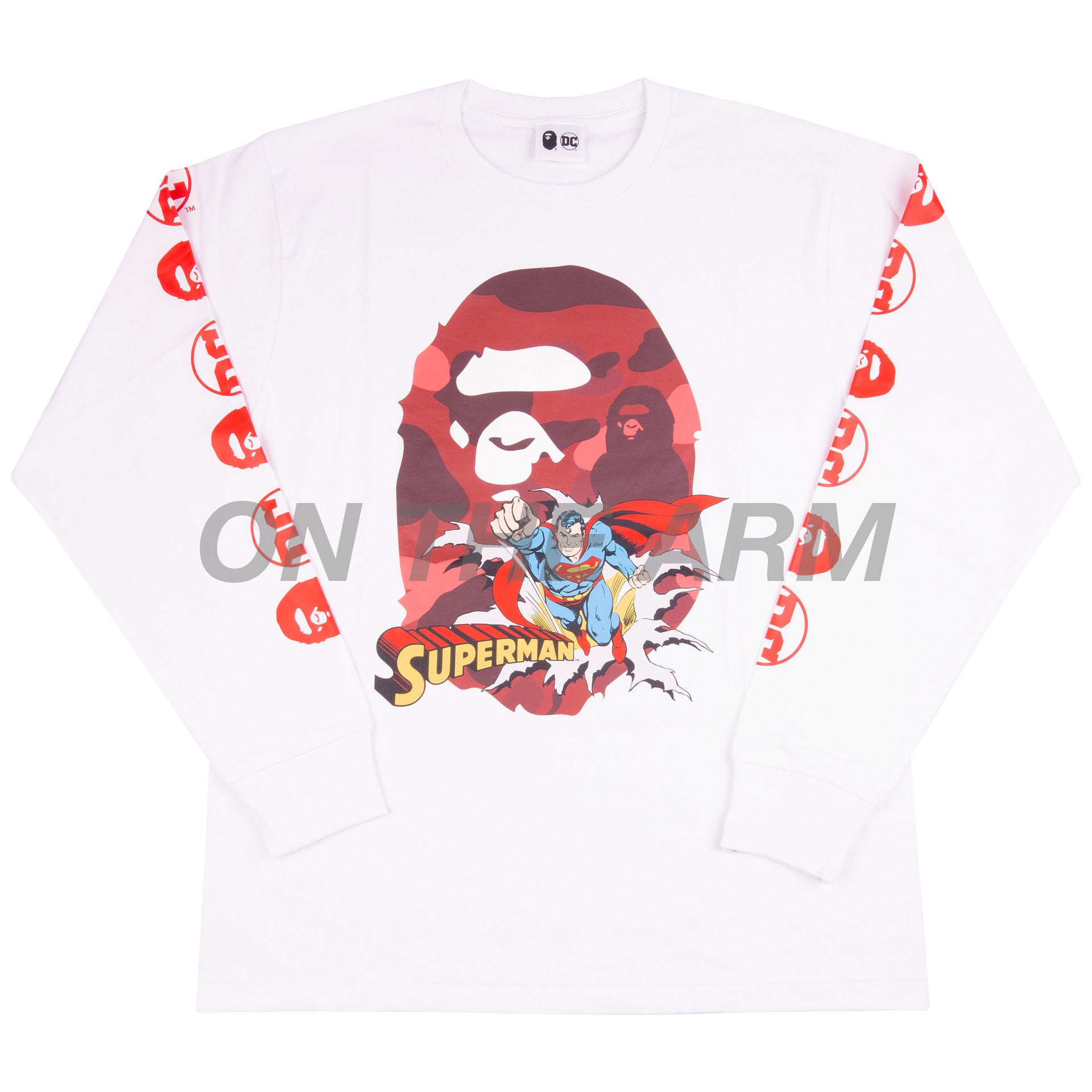 Bape White Superman L/S
