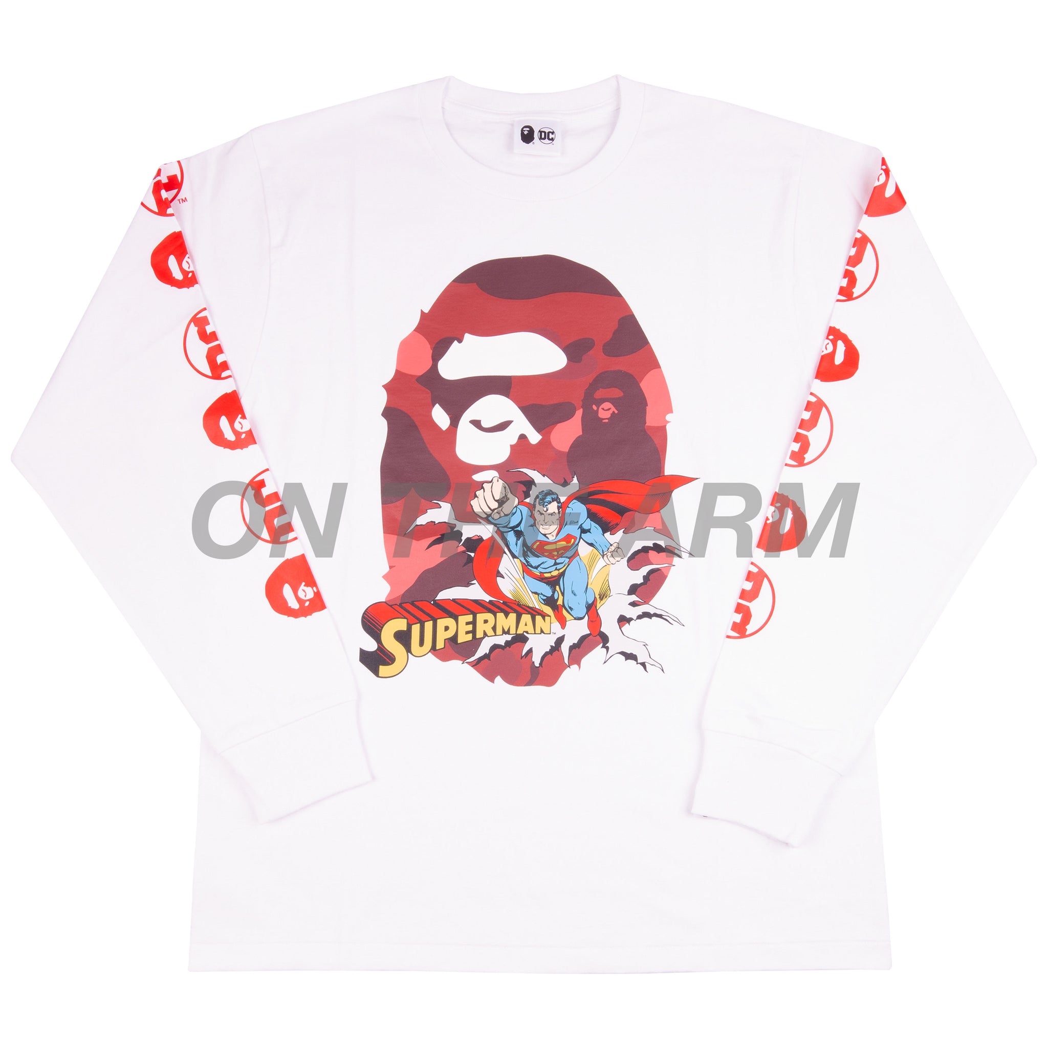 Bape White Superman L/S