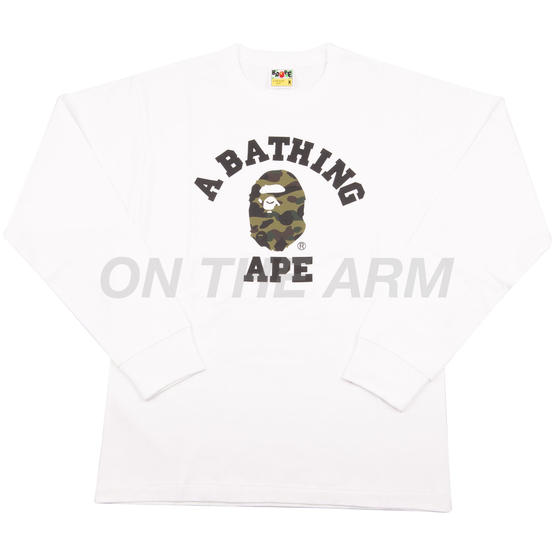 Bape White/Green First Camo L/S