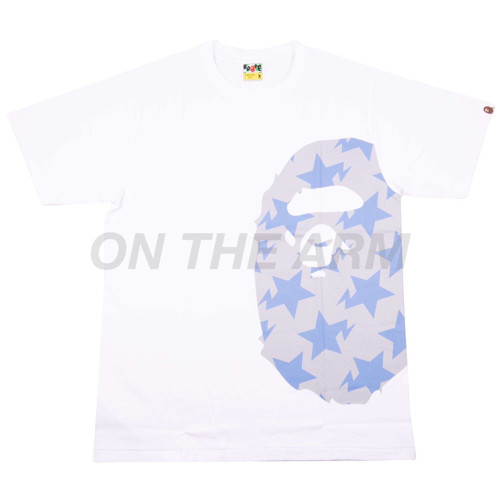 Bape White/Grey Sta Side Ape Head Tee
