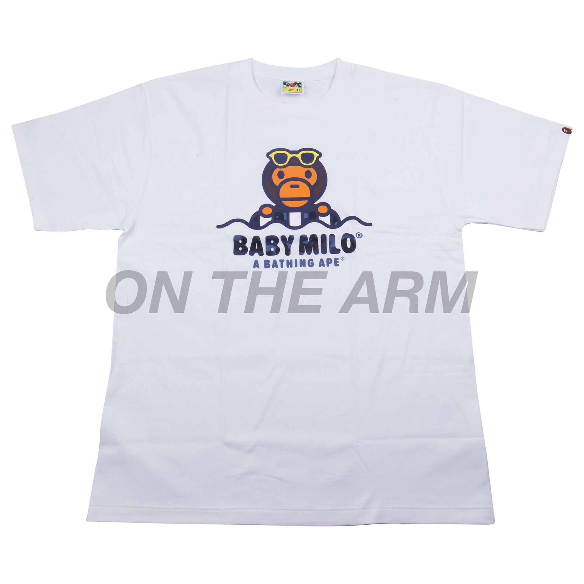 Bape White/Navy Camo Baby Milo Swim Tee
