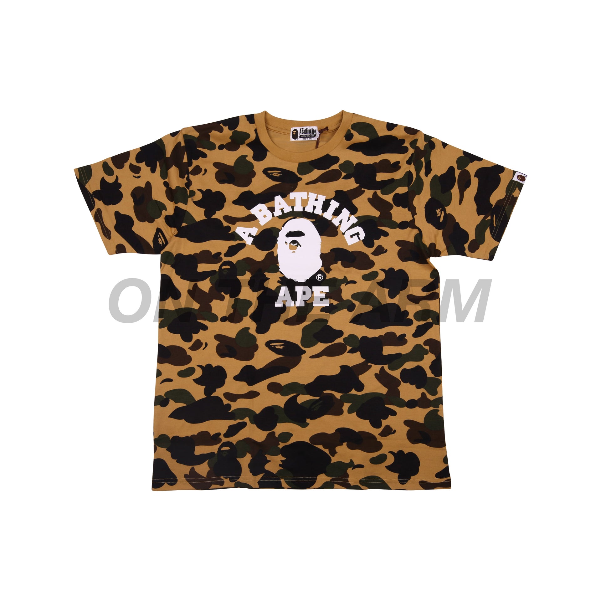 Bape Yellow Camo College Logo Tee