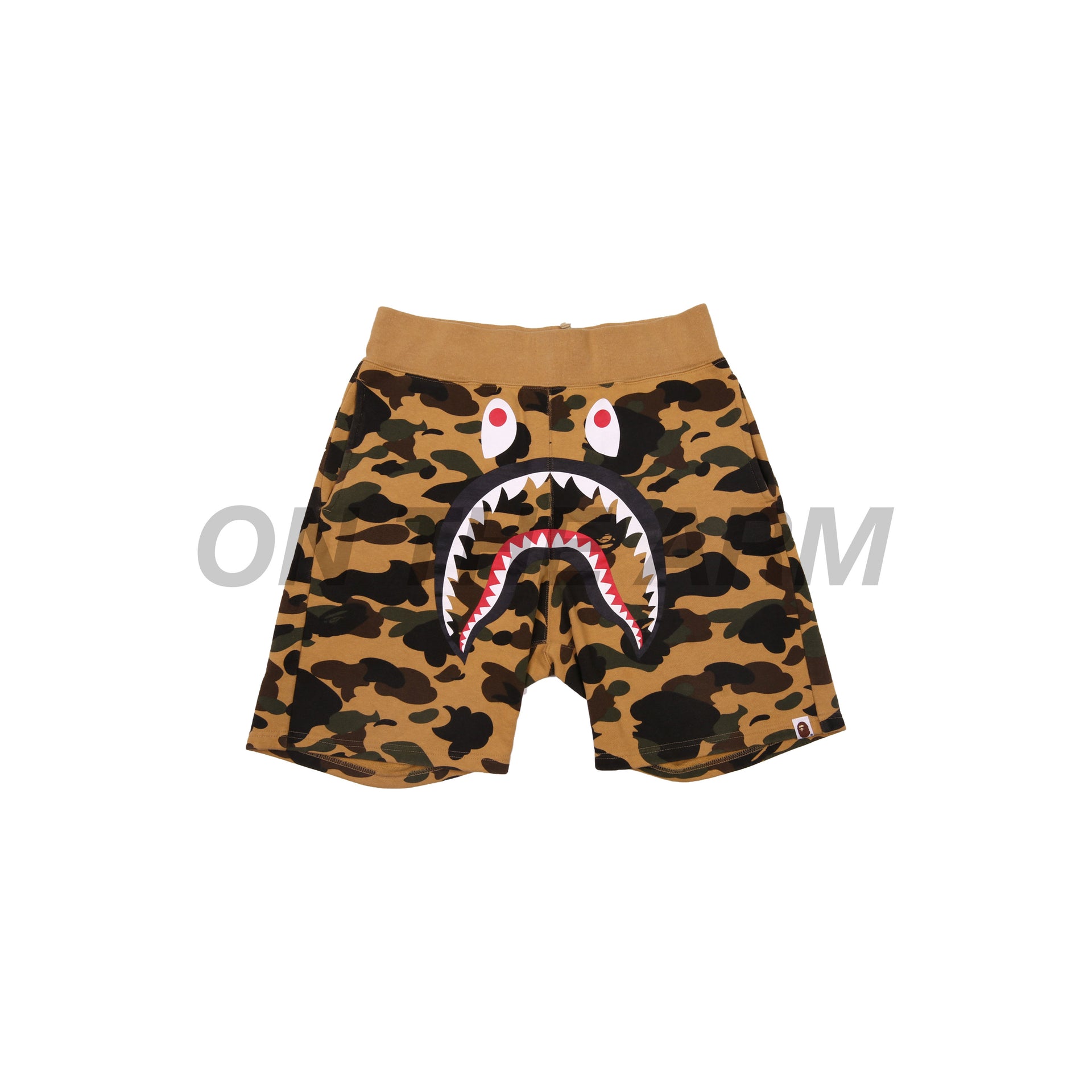 Bape Yellow Camo Shark Shorts