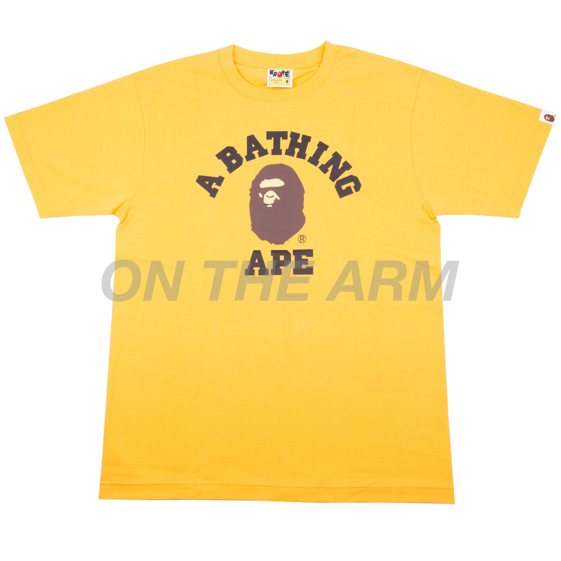 Bape Yellow College Logo Tee