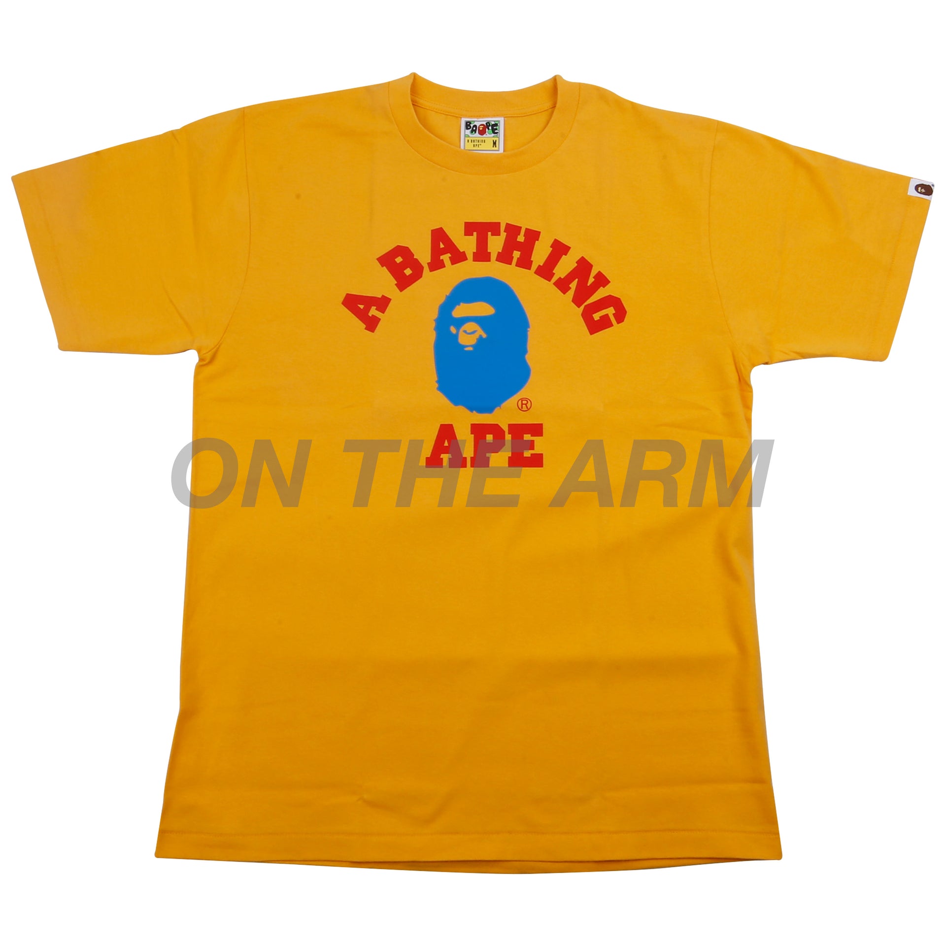 Bape Yellow Colors College Logo Tee