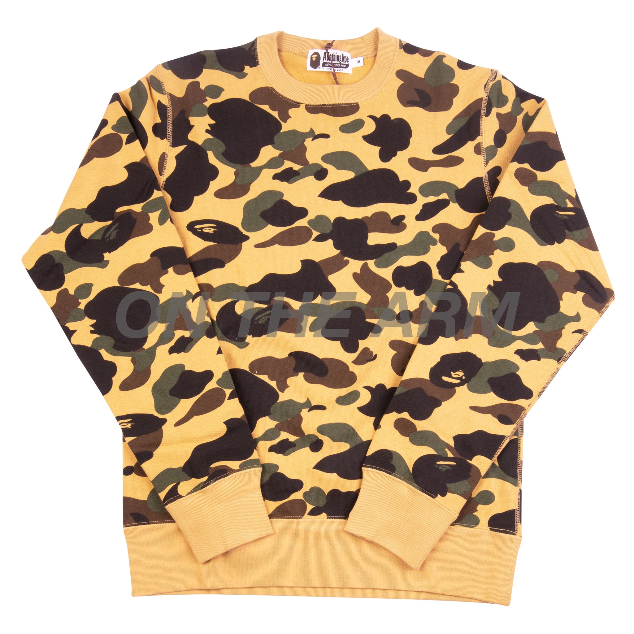 Bape Yellow First Camo Crew
