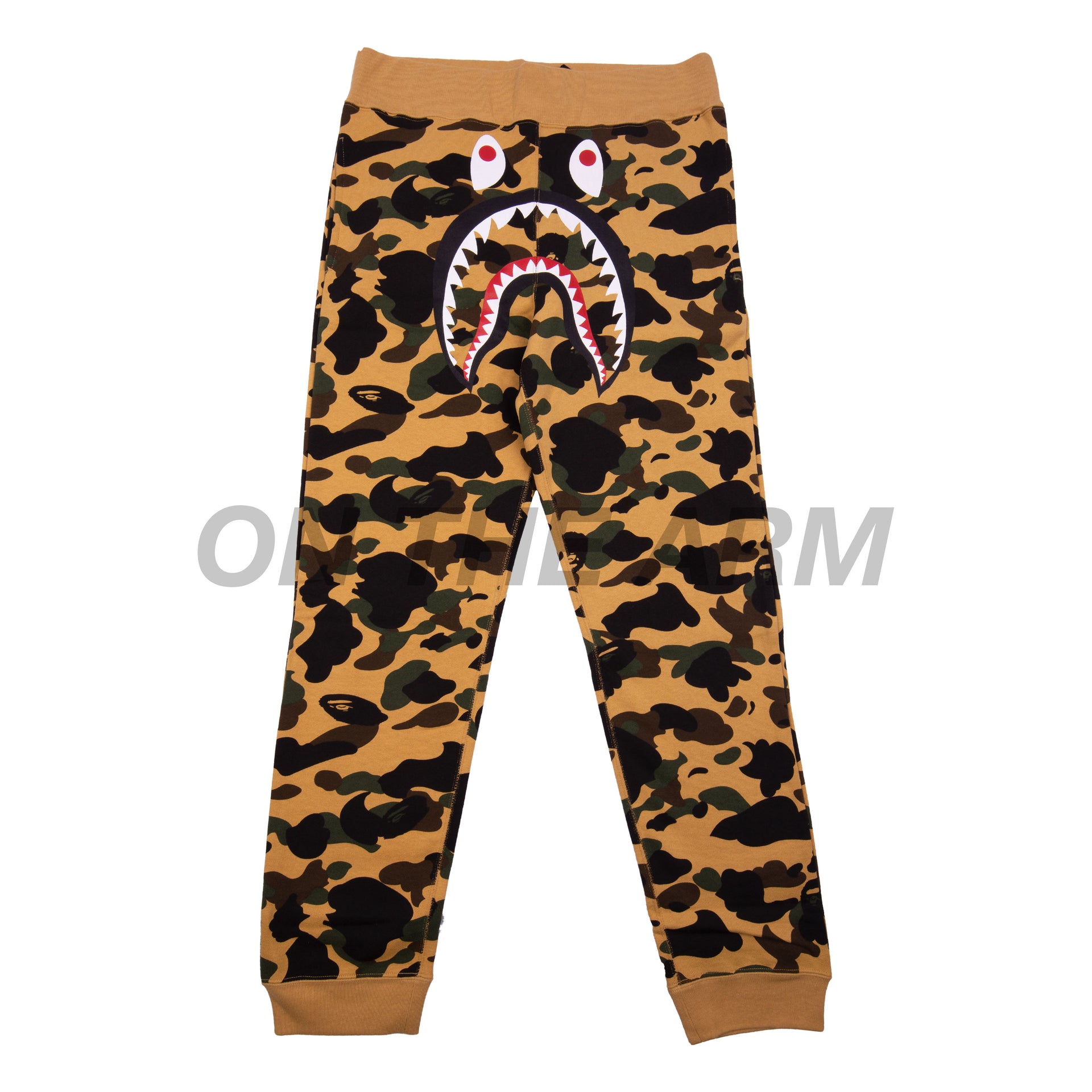 Bape Yellow First Camo Shark Slim Sweats
