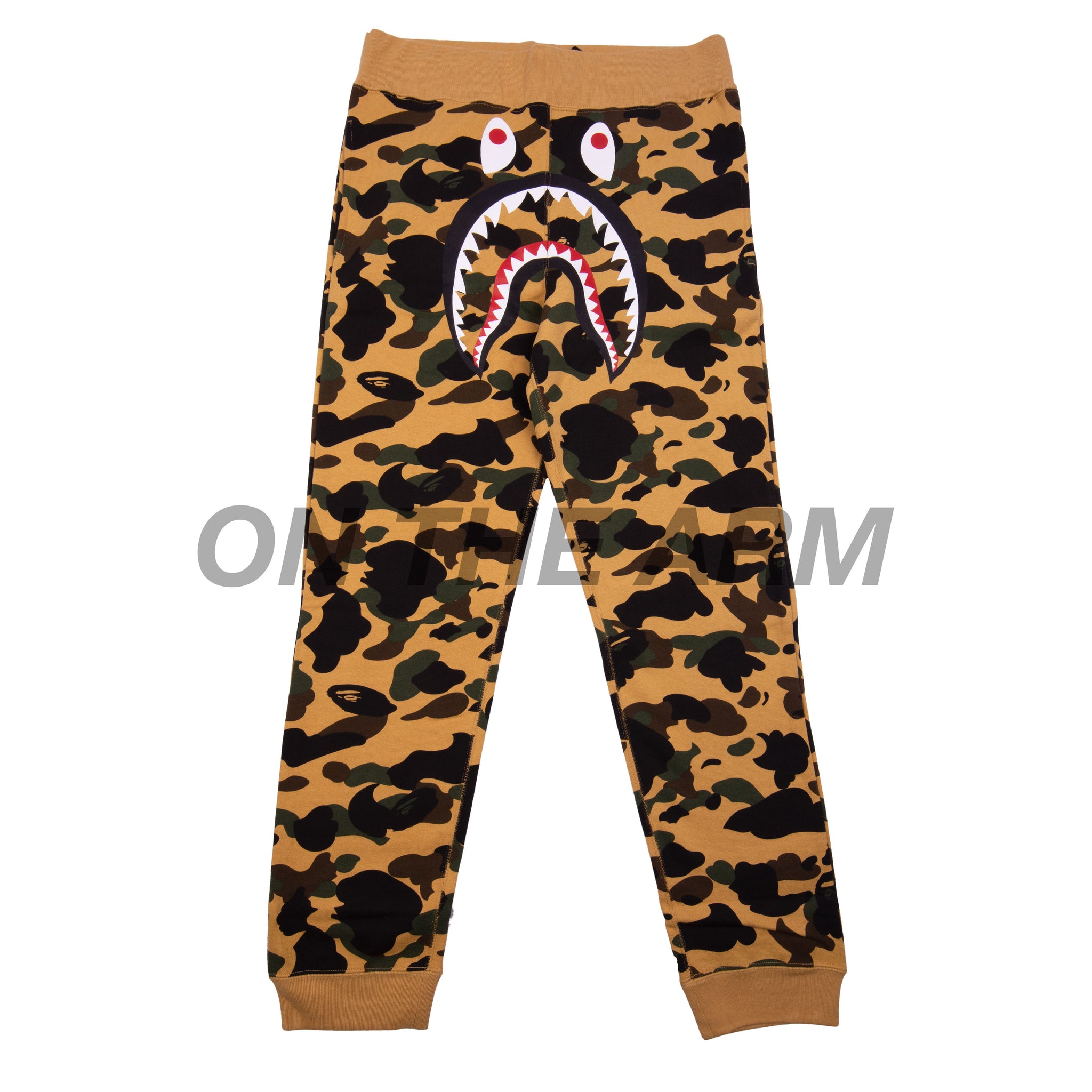 Bape Yellow First Camo Shark Slim Sweats
