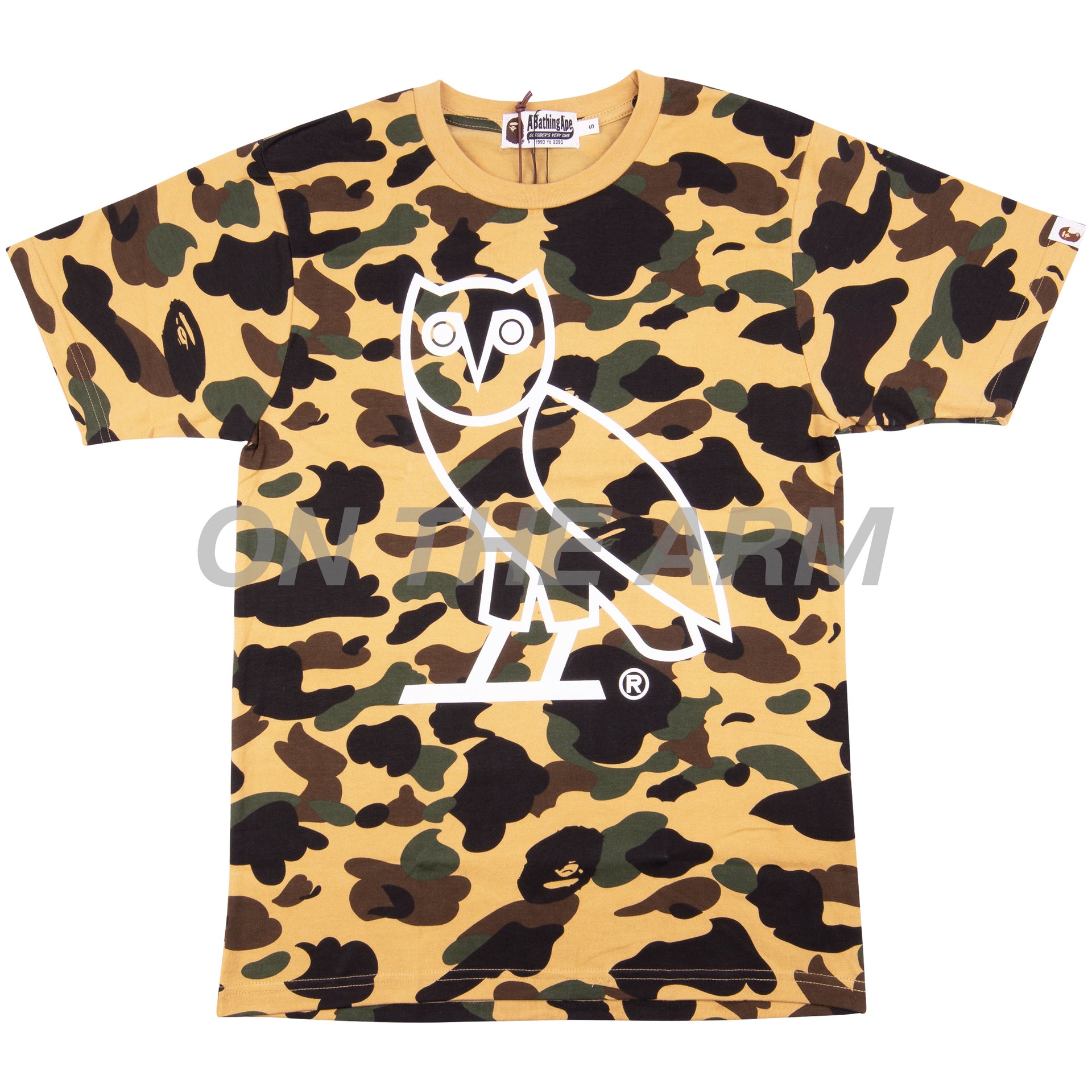 Bape Yellow First Camo OVO Owl Tee