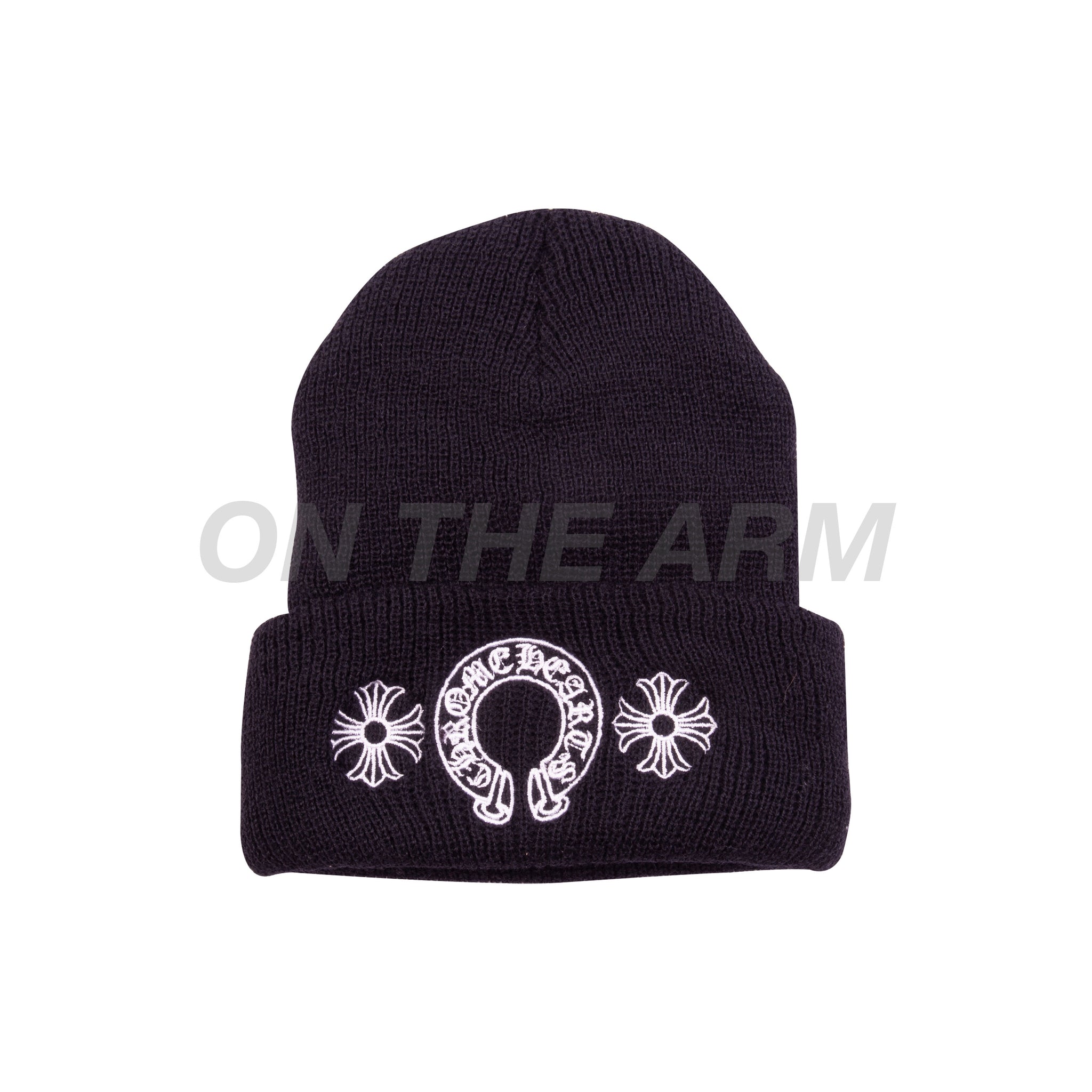 Chrome Hearts Black Horseshoe Beanie