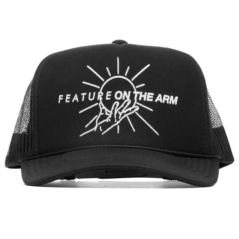OTA x Feature Black Dual Logo Trucker Hat