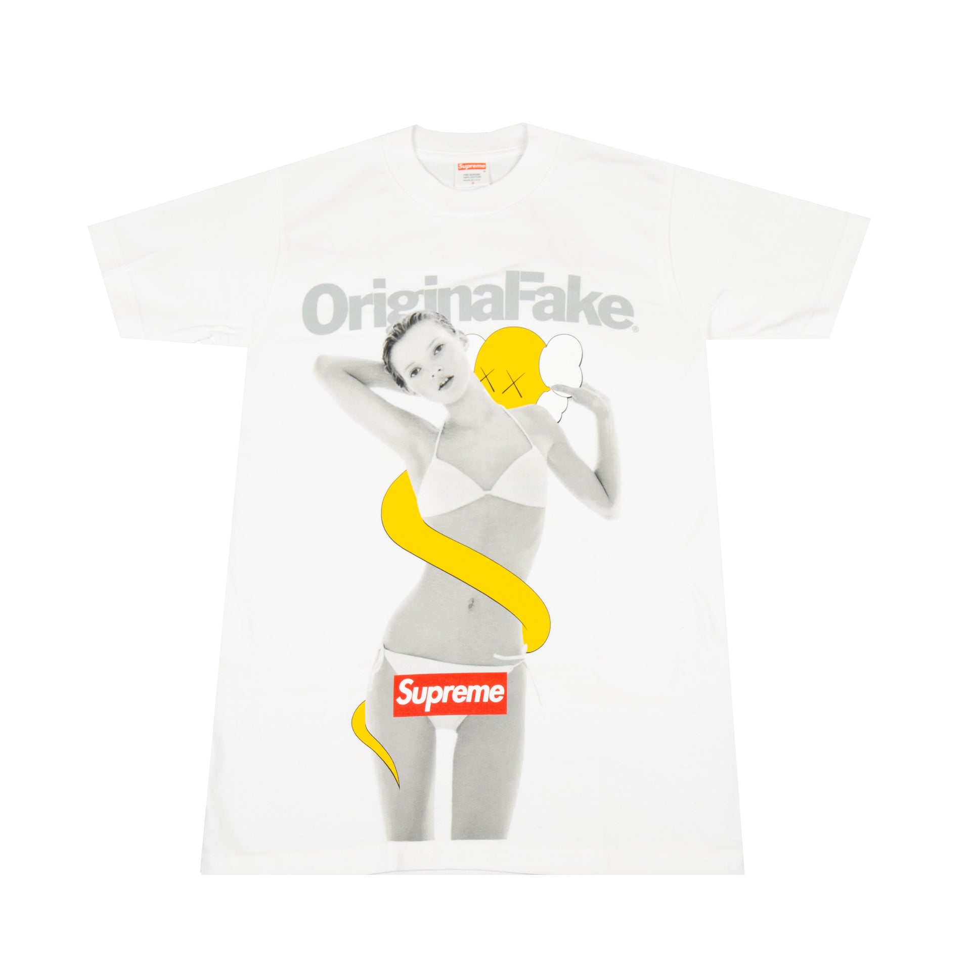 Supreme Yellow Original Fake Kate Moss Anniversary Tee