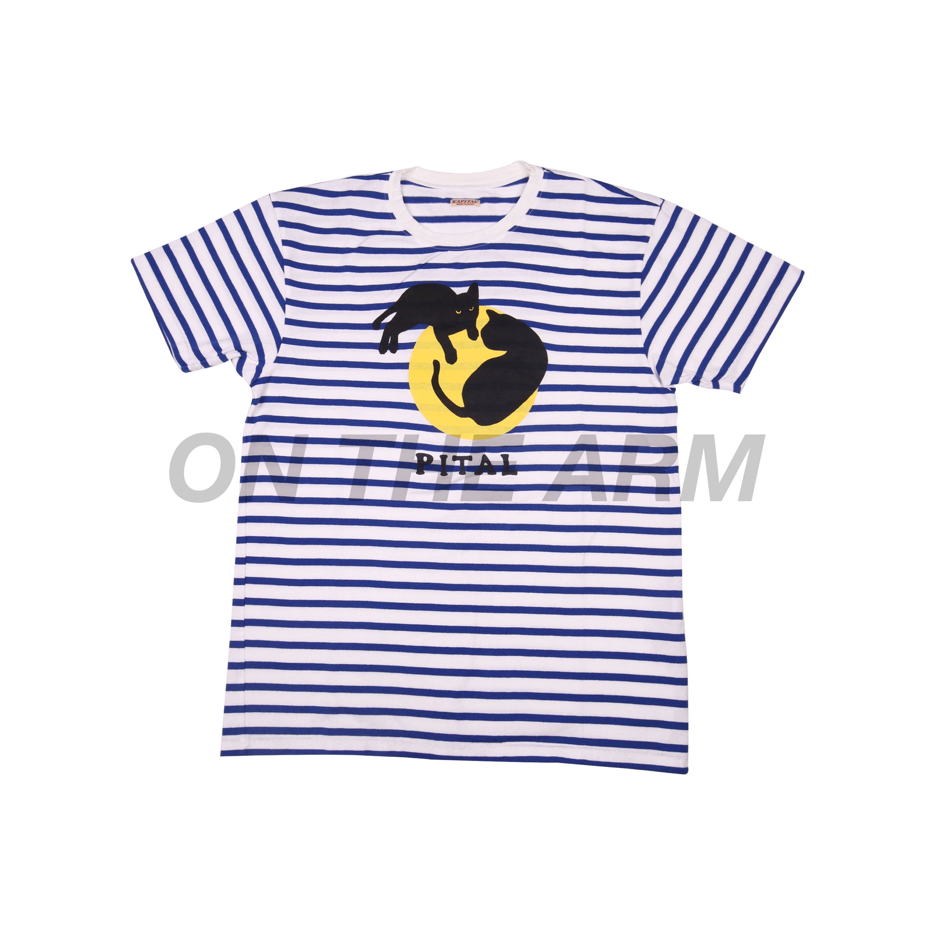 Kapital Blue Striped CATPITAL Tee