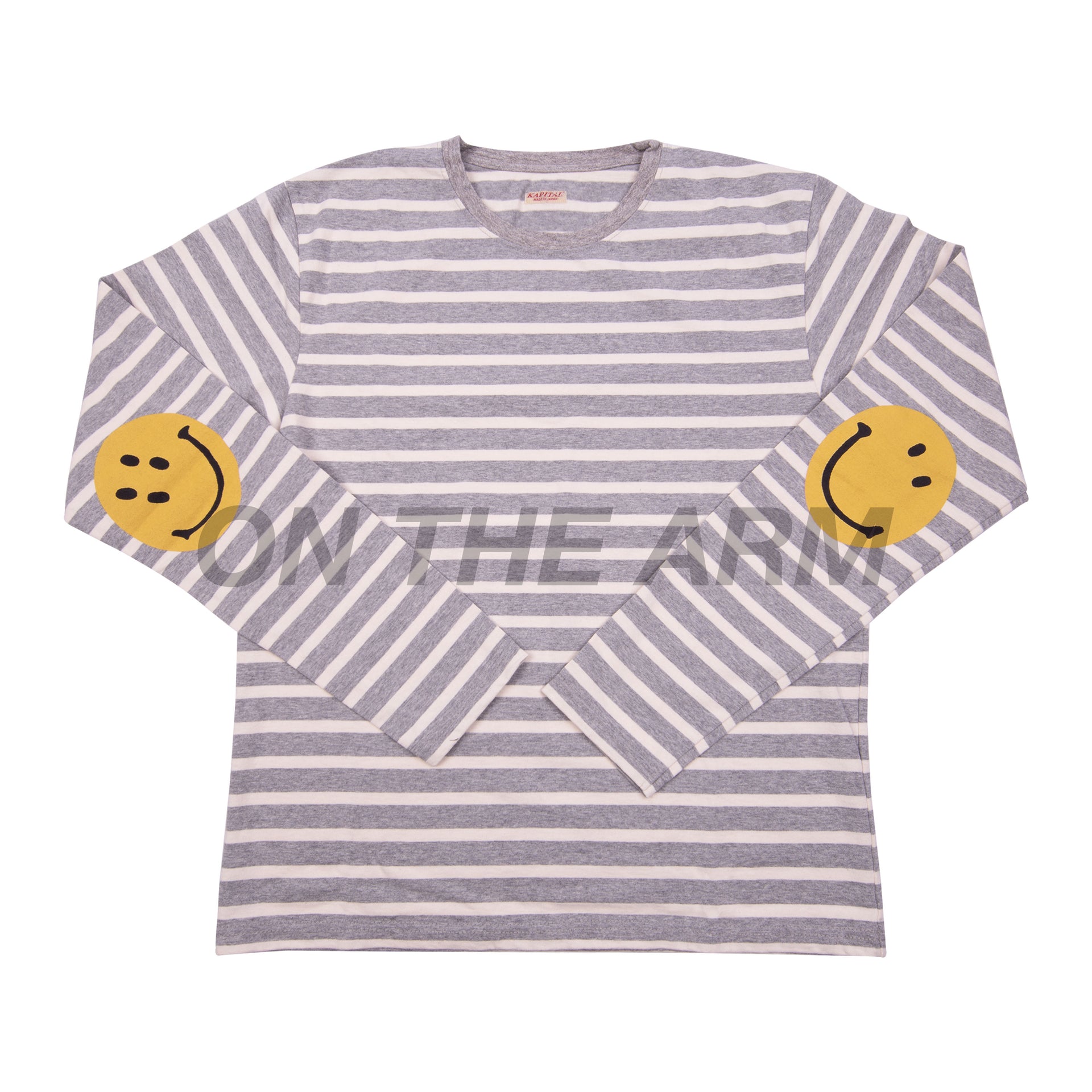 Kapital Grey Striped Smiley L/S