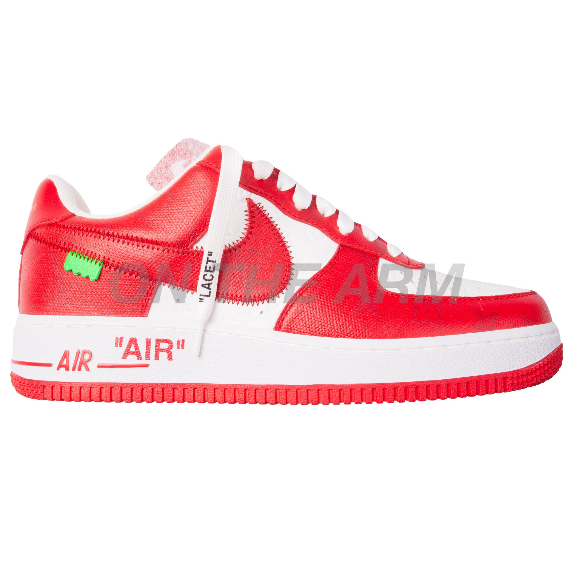 Louis Vuitton White/Red Nike Air Force 1 Low