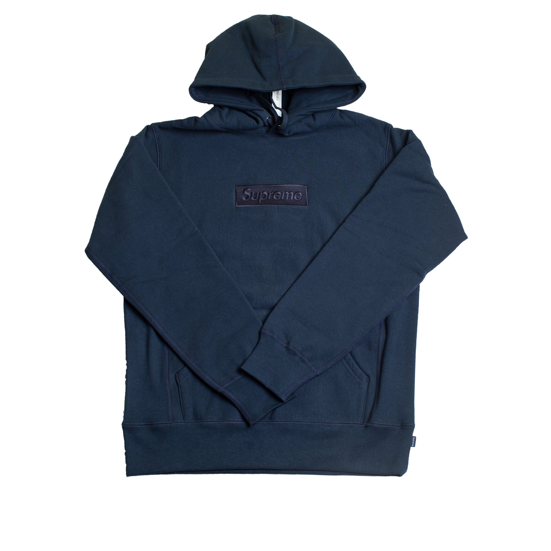 Supreme Navy Tonal Box Logo Hoodie