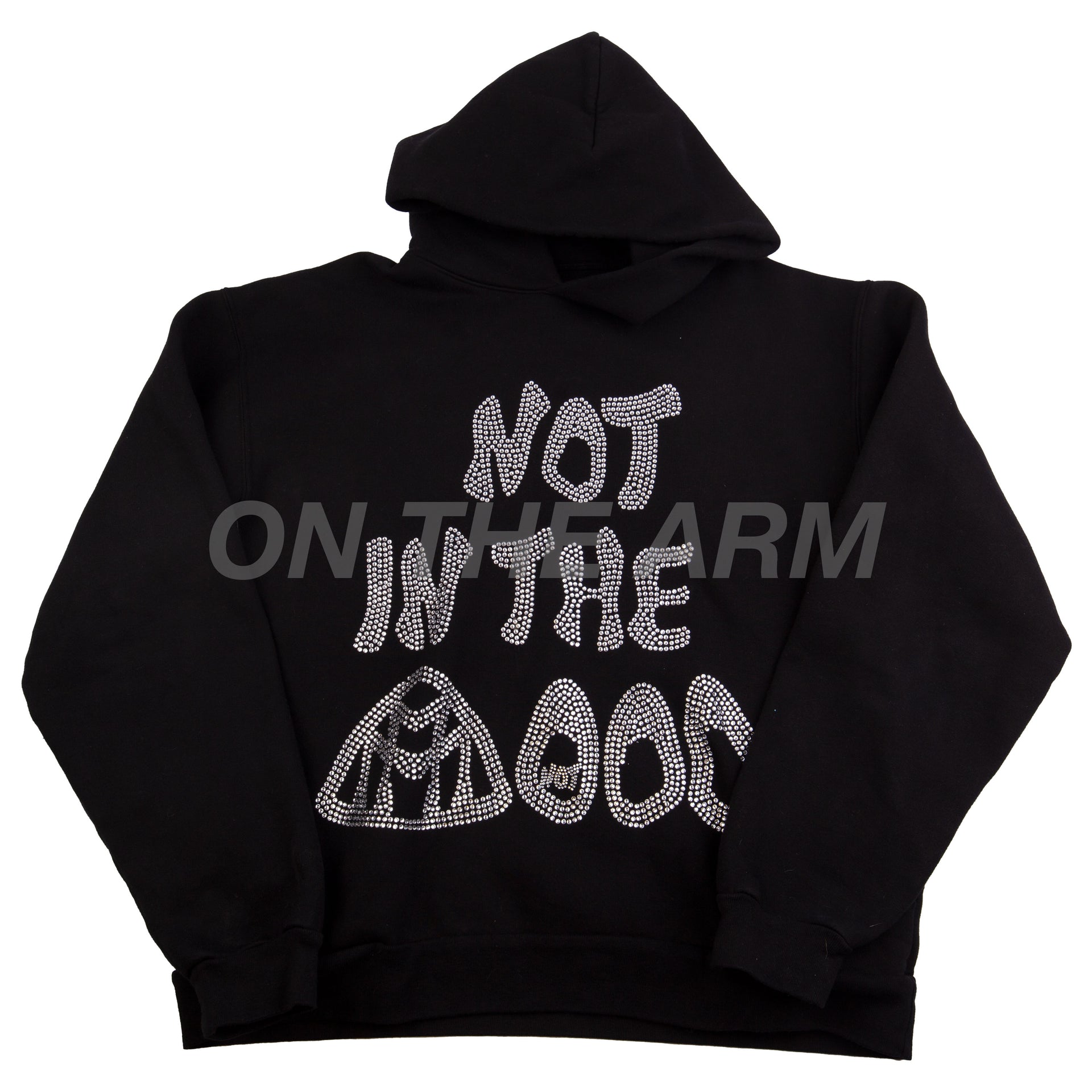 Mood Swings Black Rhinestone Hoodie PRE-OWNED