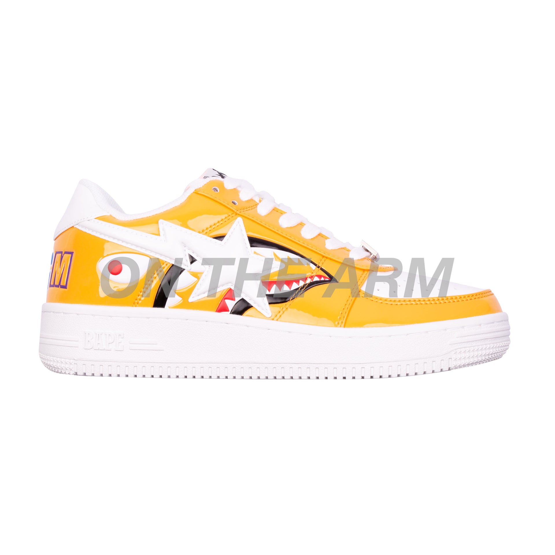 Bape Orange Shark Bapesta