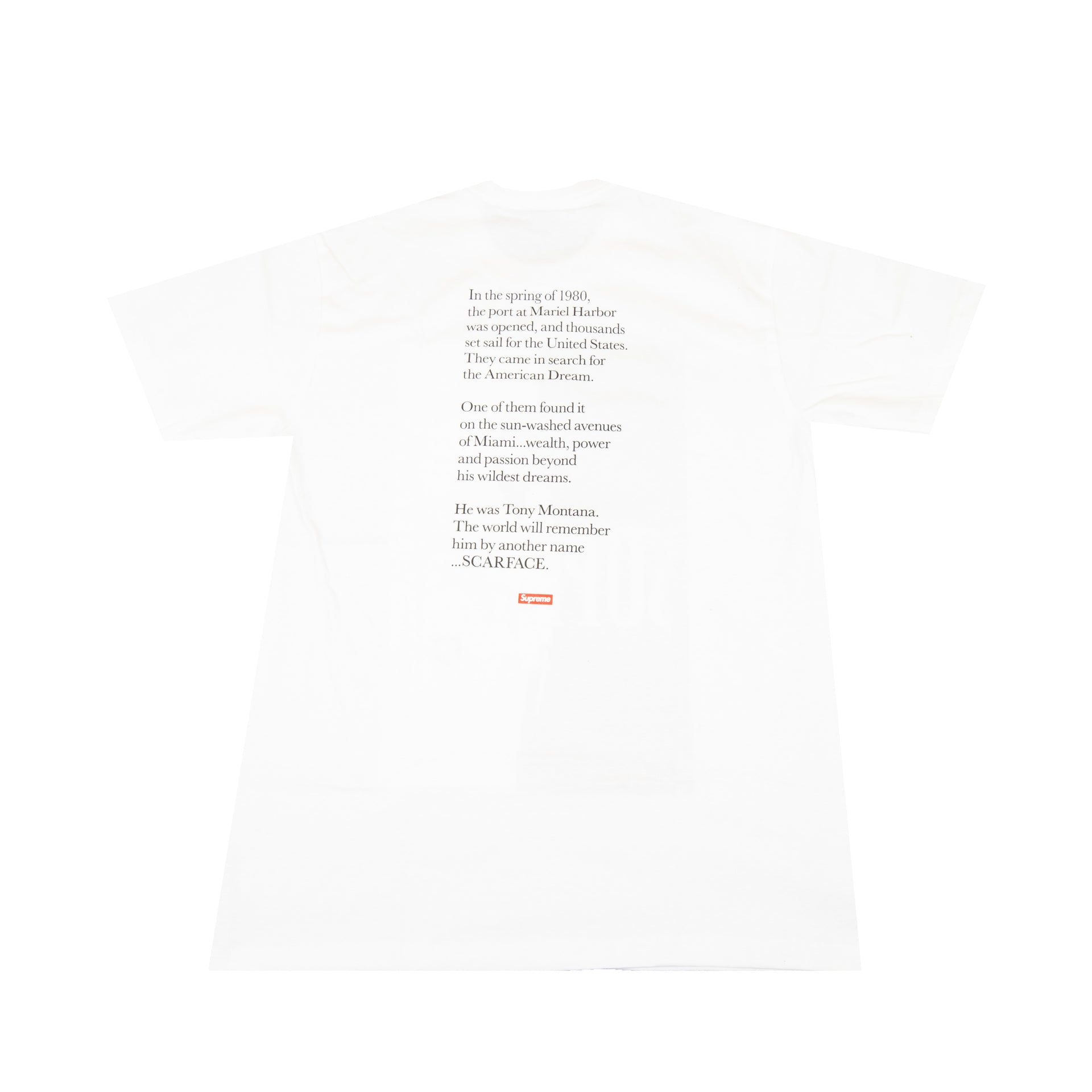 Supreme White Scarface Split Tee
