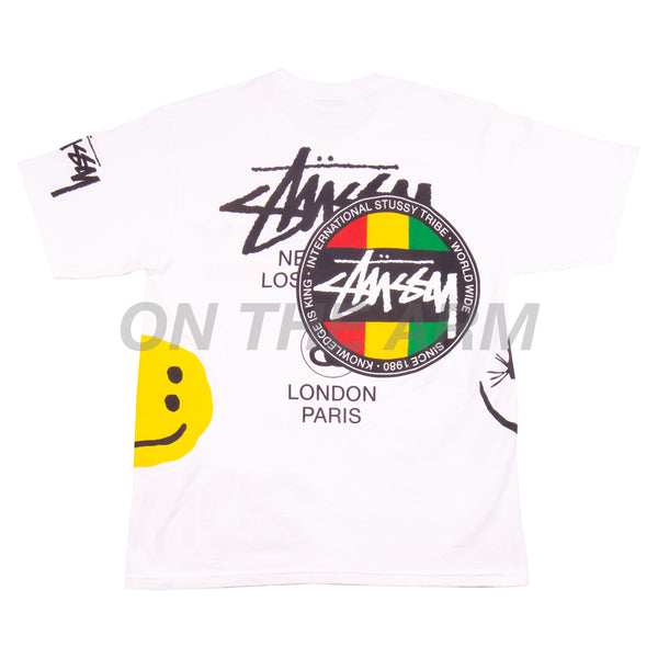 Stussy White Cactus Plant Flea Market Tee