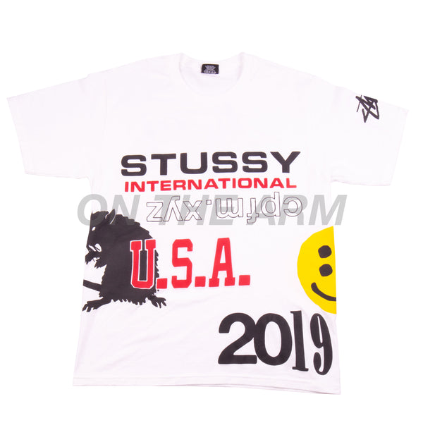 Stussy White Cactus Plant Flea Market Tee