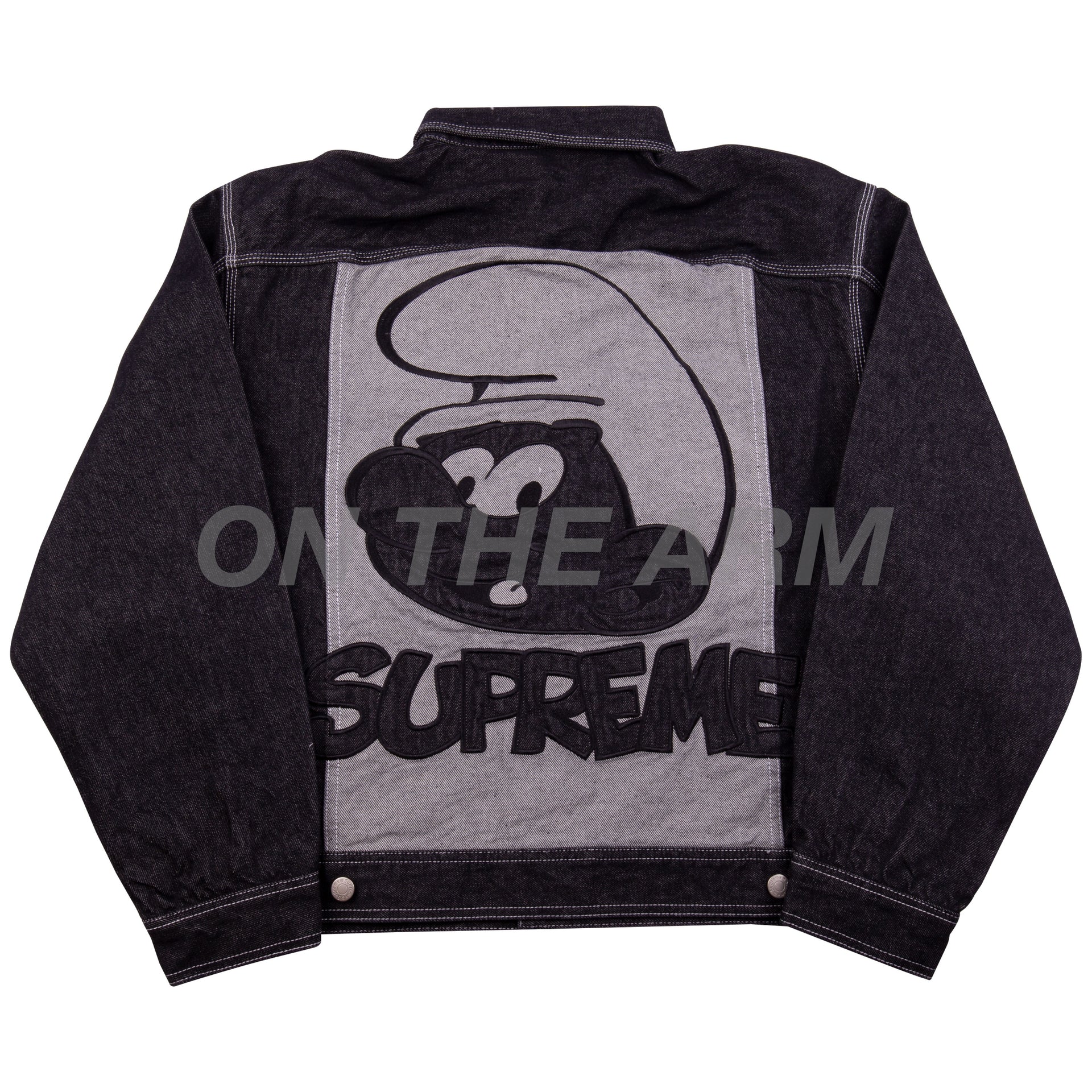 Supreme Black Smurfs Denim Jacket
